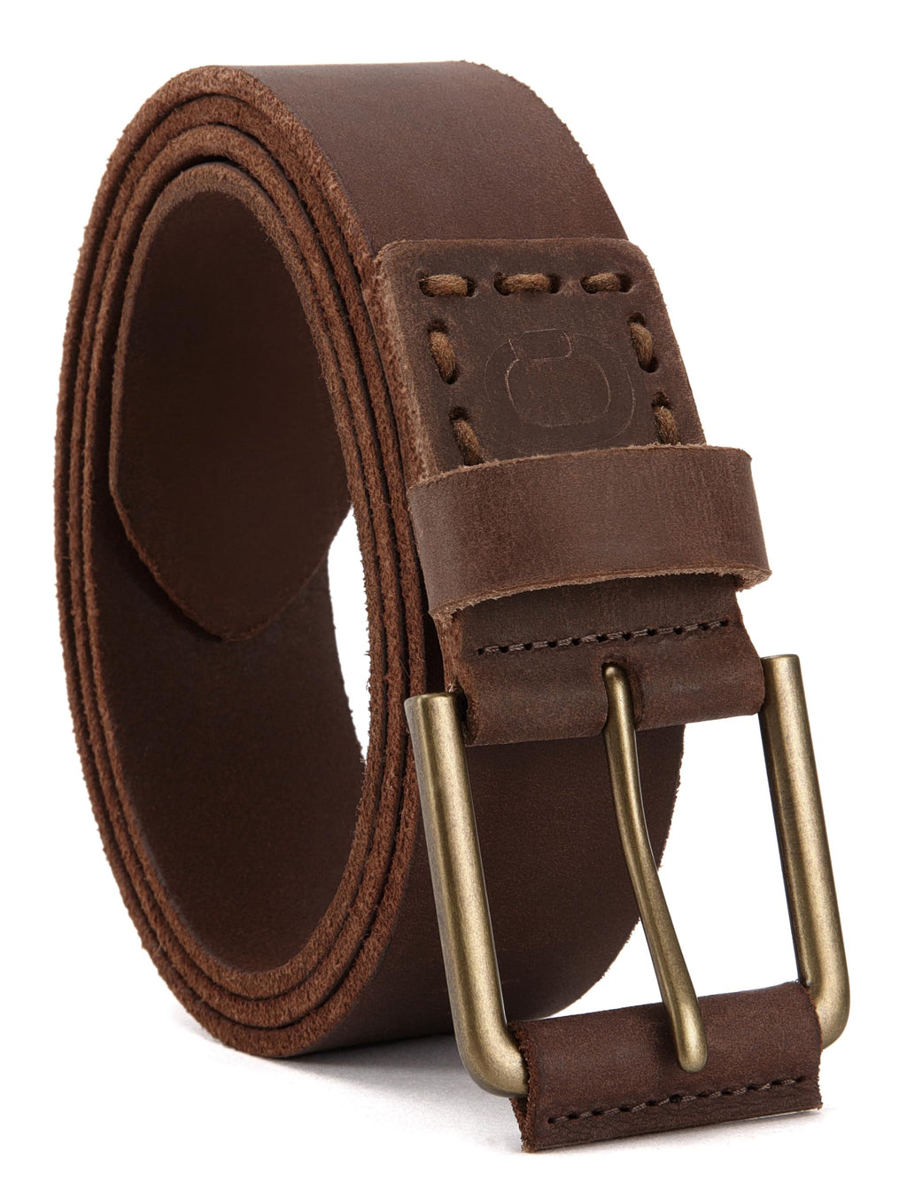 Mens Belts Casual for Jeans - Full-Grain Leather, Durable Cowhide | Solid Buckle, Classic Style, Handmade, Daily Wear, Gift Box