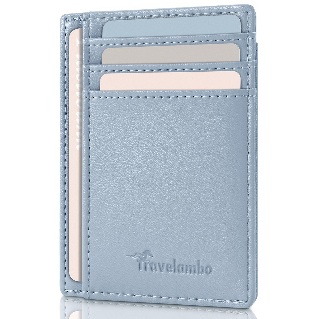 Slim Wallet Front Pocket Minimalist Leather RFID Blocking Medium Size