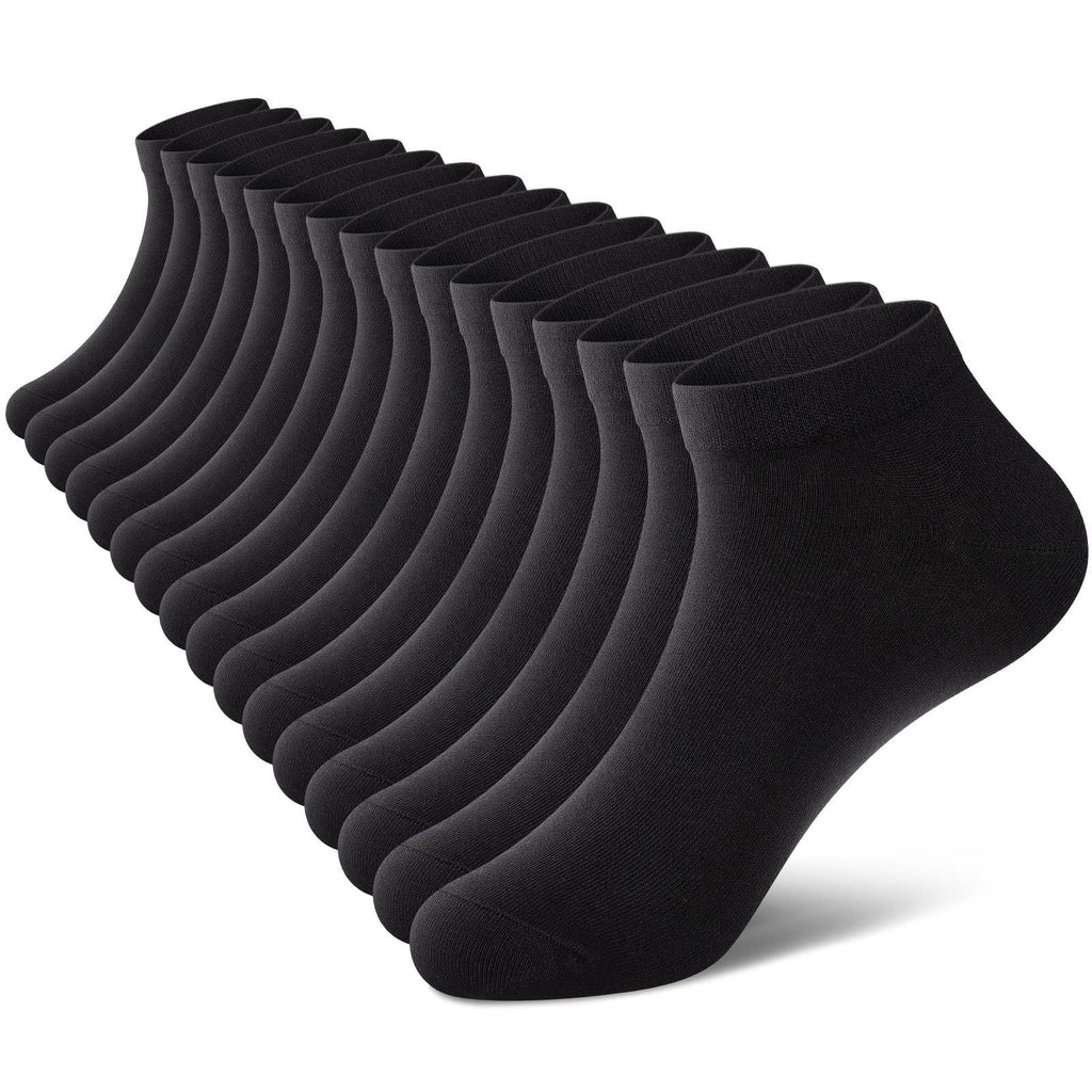 No Show Socks Men, Low Cut Ankle Short Casual Cotton Socks with Non Slip Grips 6-10/11-13