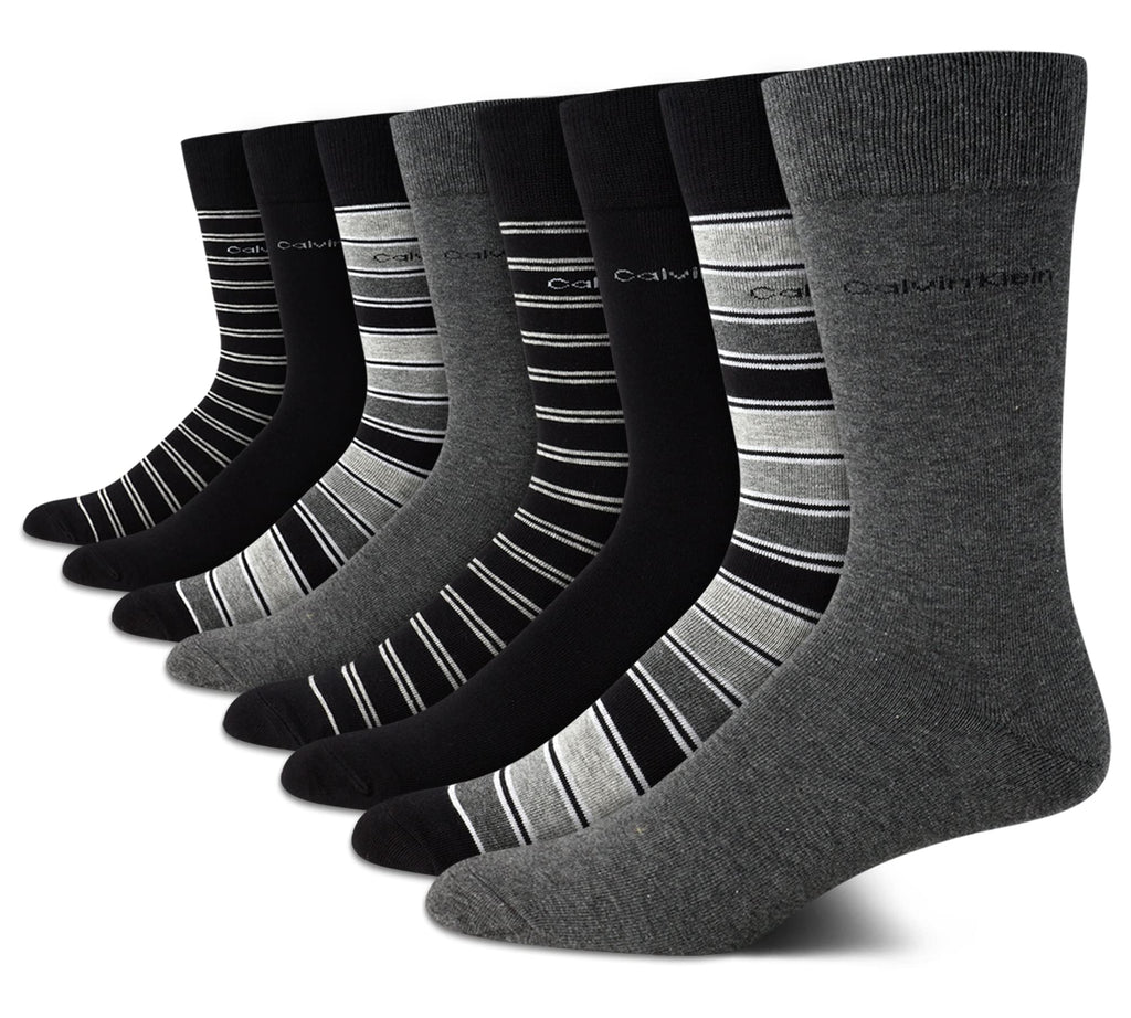 Mens Dress Socks - 8 Pack Breathable Cotton Blend Work Crew Socks for Men for Casual Business & Formal Wear
