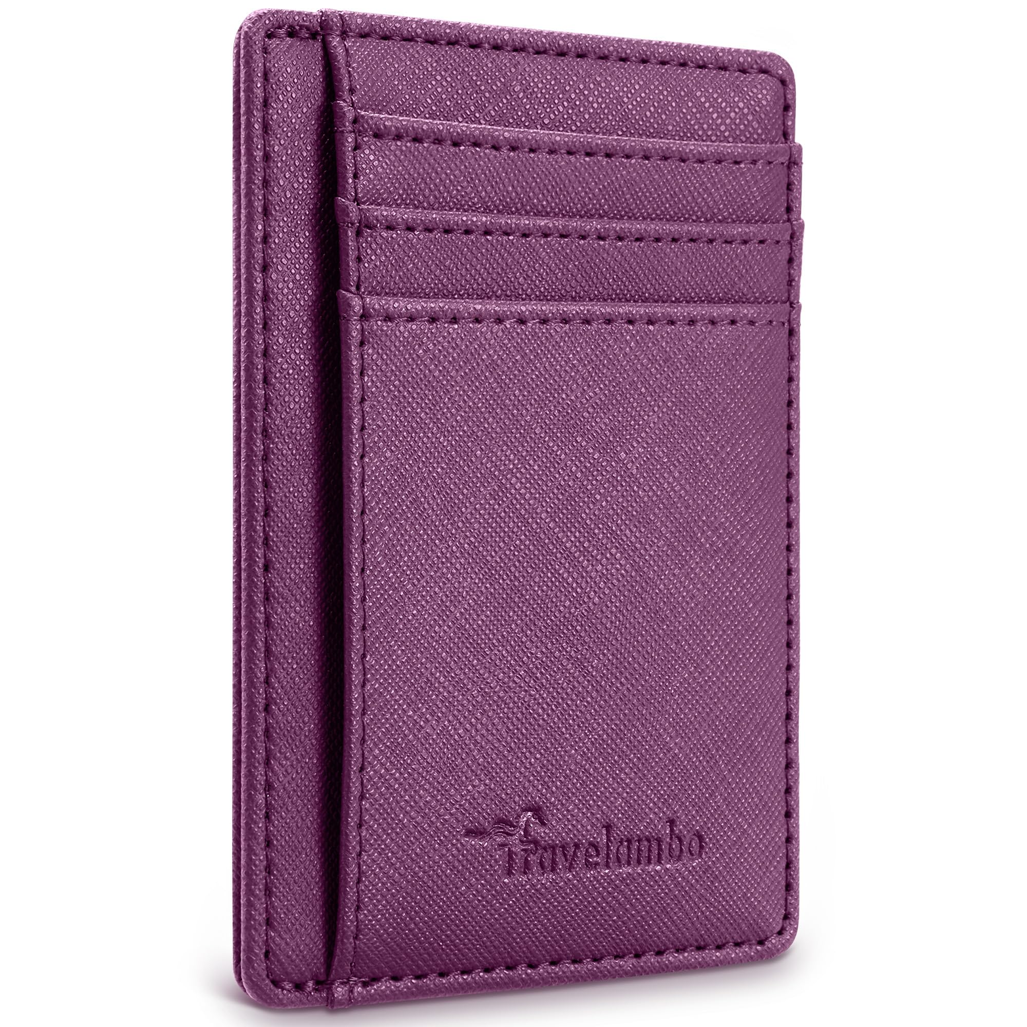 Slim Wallet Front Pocket Minimalist Leather RFID Blocking Medium Size