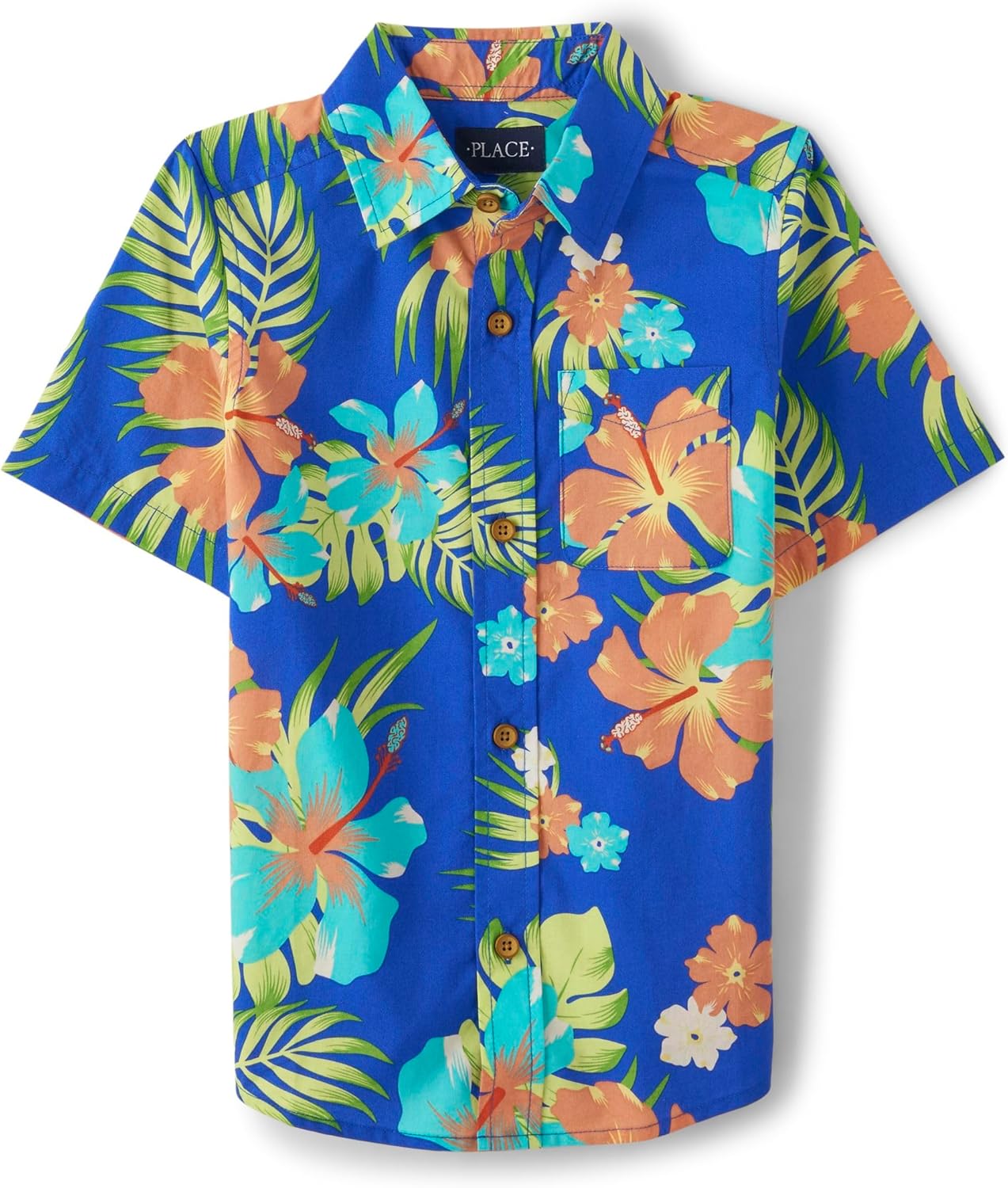 The Children's Place boys Short Sleeve Button Up Shirt