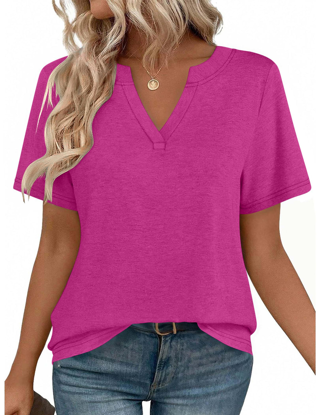 Zeagoo Womens Tops Short Sleeve V Neck Tee Shirts Cute Dressy Casual Clothing Business Work Blouse
