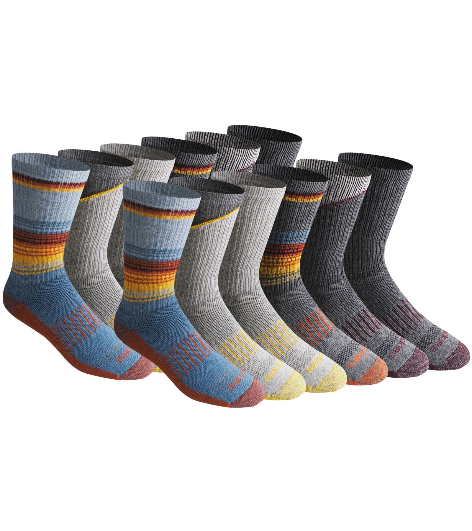 Men's Dri-tech Original Moisture Control Crew Socks, Available in M-xxl (6, 12, 18 Pairs)