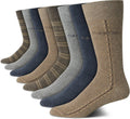 Mens Dress Socks - 8 Pack Breathable Cotton Blend Work Crew Socks for Men for Casual Business & Formal Wear