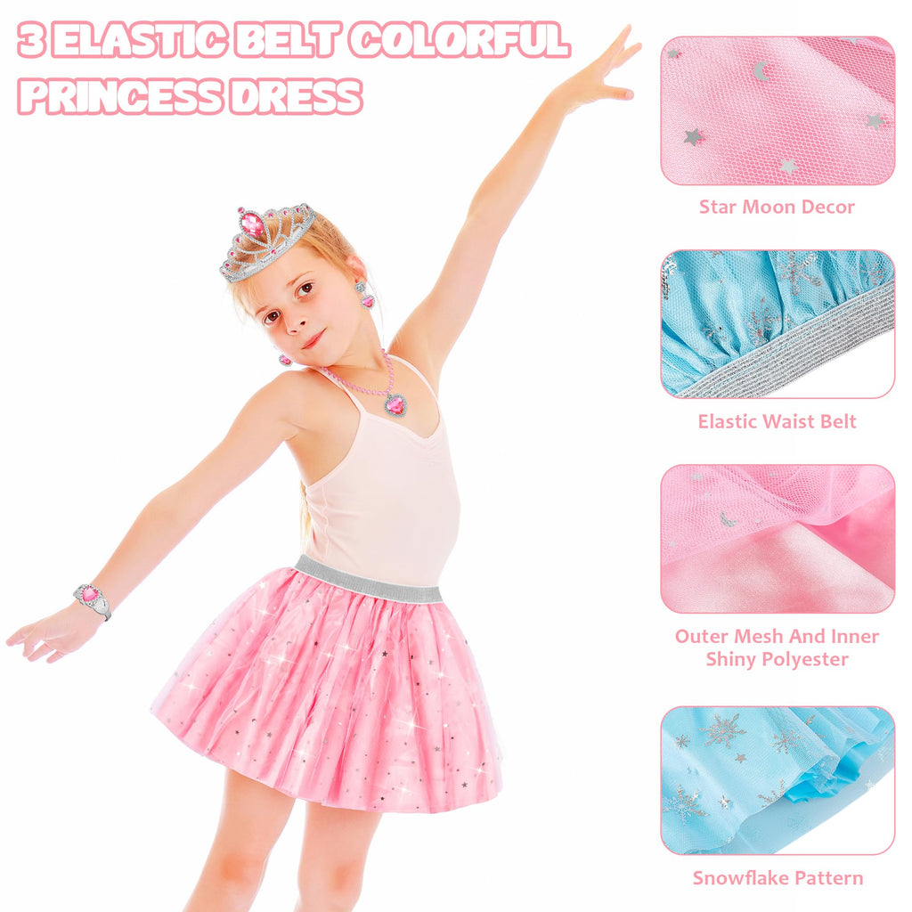 LJZJ Princess Dress Up Toys & Jewelry Boutique, Girls Role Play Gift for 3+ Year Old Girl Toddler B-Day Party Favors