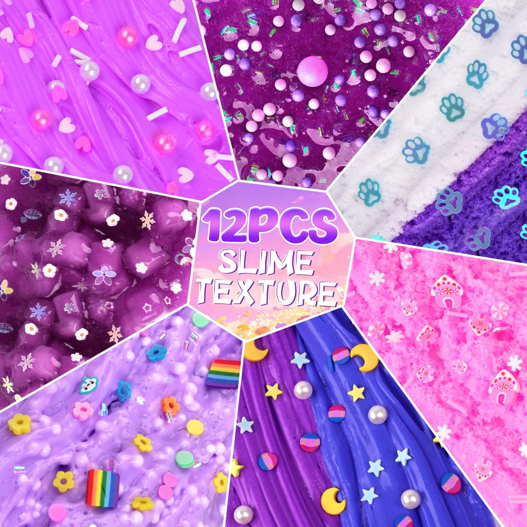 6 Pack Slimes, Pink Slime Kids, Cloud Slime kit for Girls Ages 8-12, Toys for Girls and Boys, for Kids Slime Set Party kit Goodie Bag Stuffers, 4 5 6 7 8 9 10 Year Old Girl Birthday Gift Cute Stuff