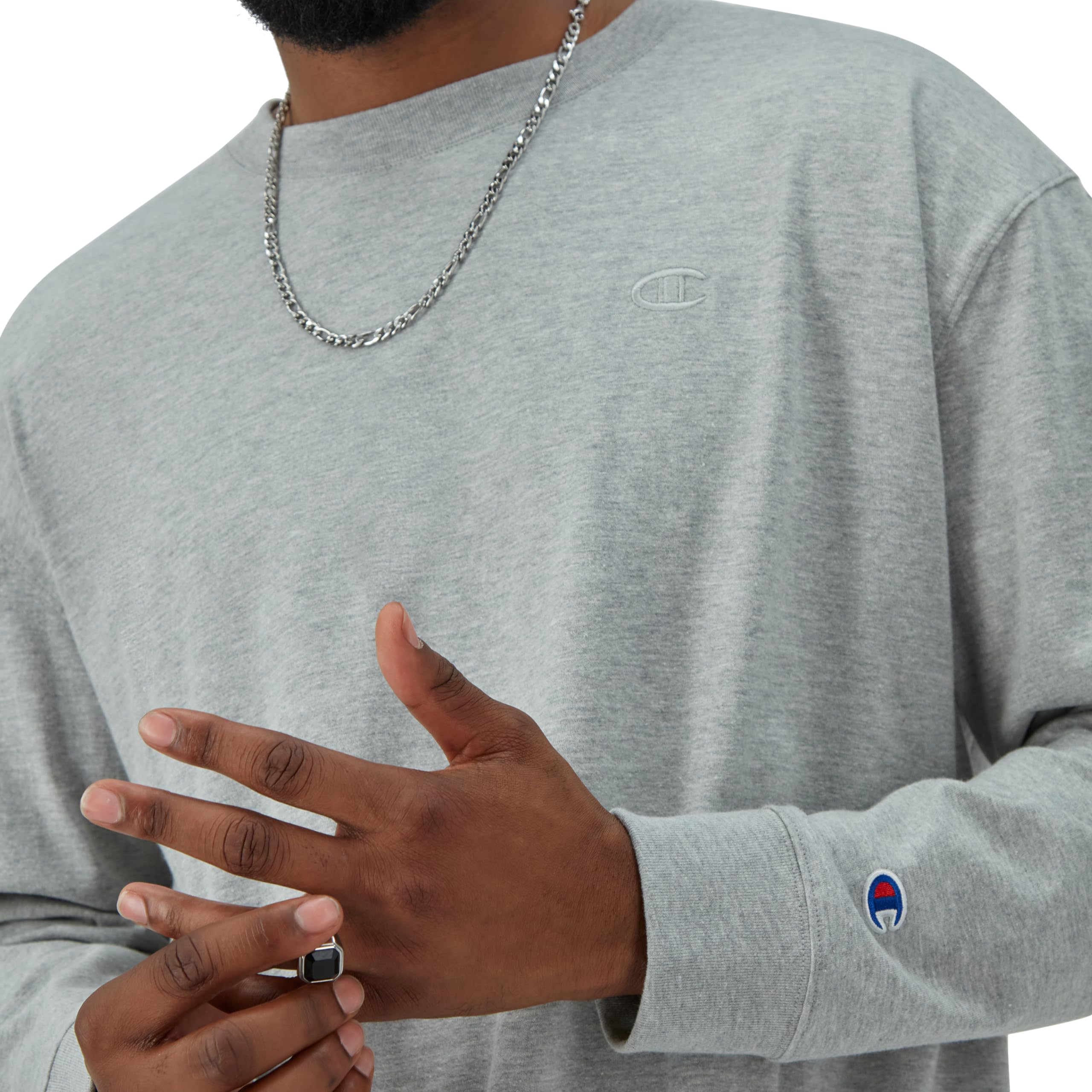 Men's Classic Long Sleeve T-Shirt, Standard Fit, Script & C Logo, Available in Regular and Big & Tall
