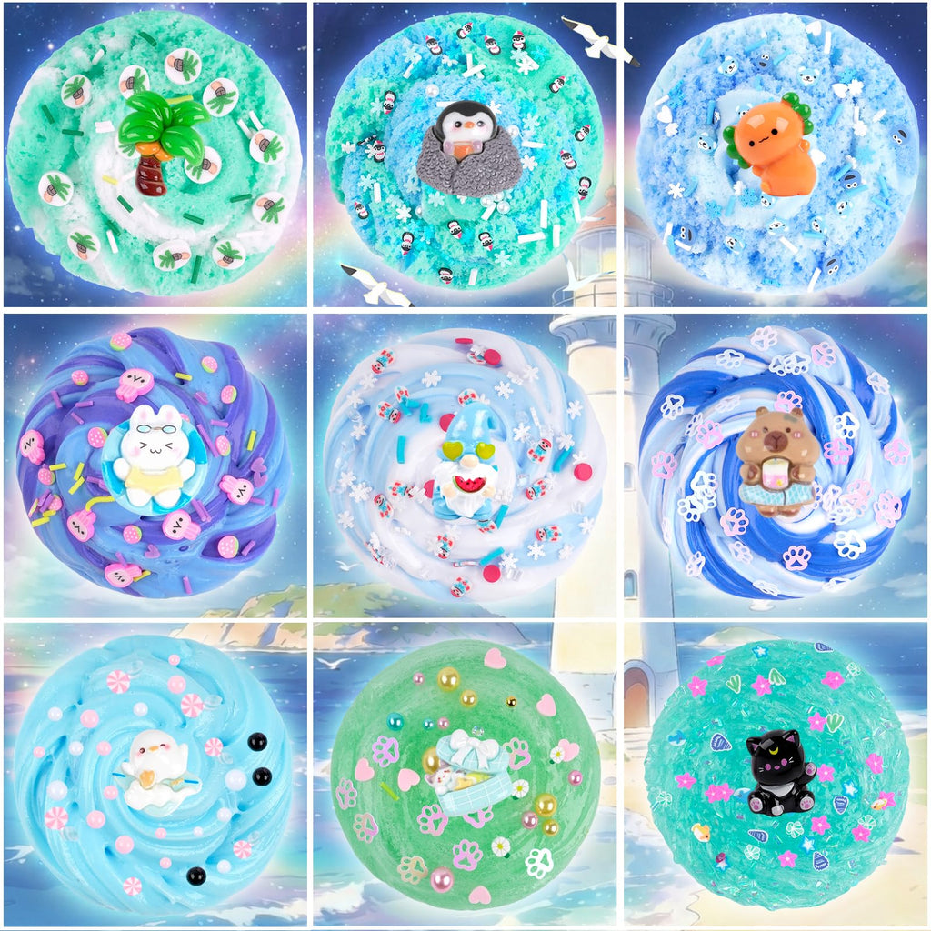 6 Pack Slimes, Pink Slime Kids, Cloud Slime kit for Girls Ages 8-12, Toys for Girls and Boys, for Kids Slime Set Party kit Goodie Bag Stuffers, 4 5 6 7 8 9 10 Year Old Girl Birthday Gift Cute Stuff