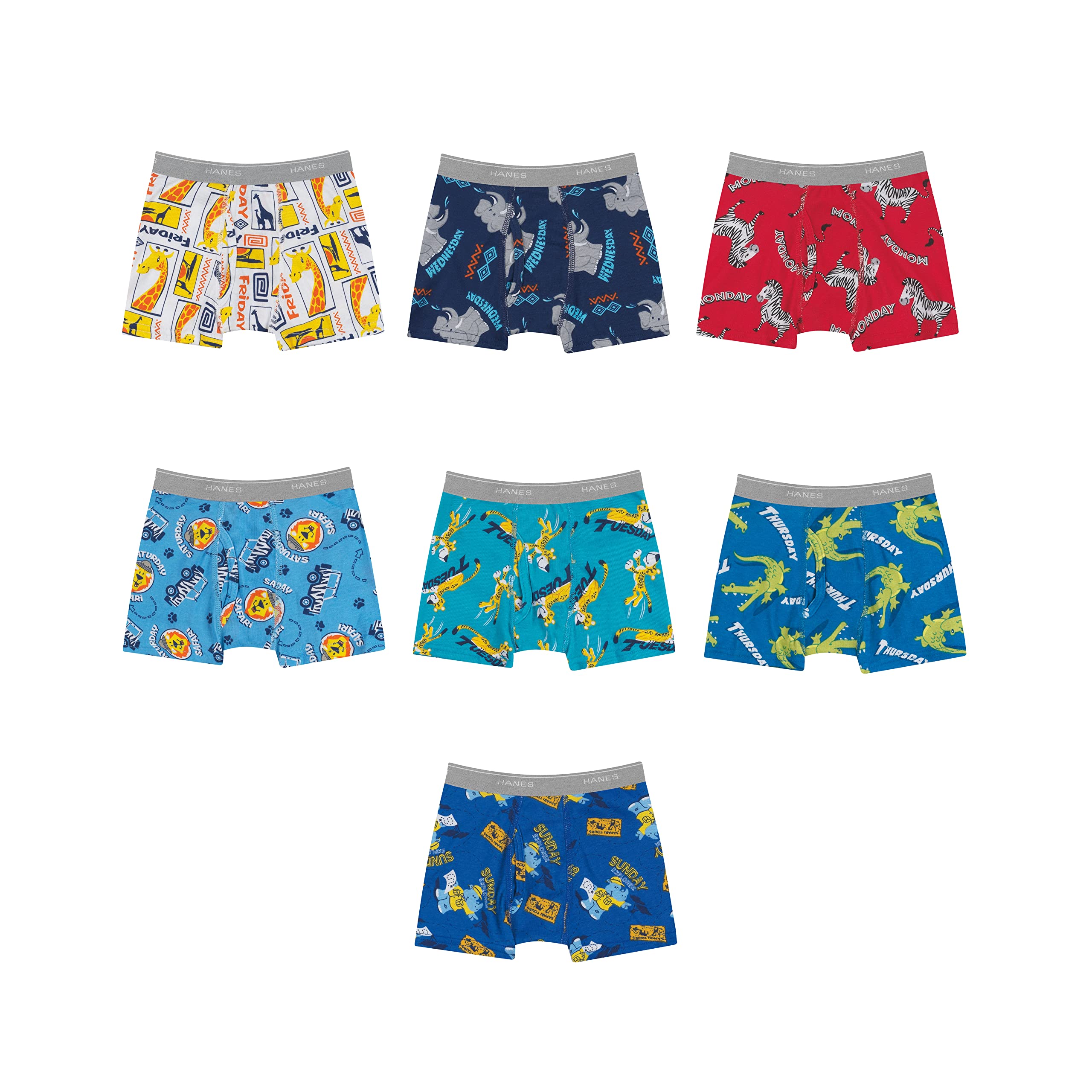 Hanes Boys' Underwear, Boxer Briefs for Boys and Toddlers, Soft Cotton, 7 and 10 Packs