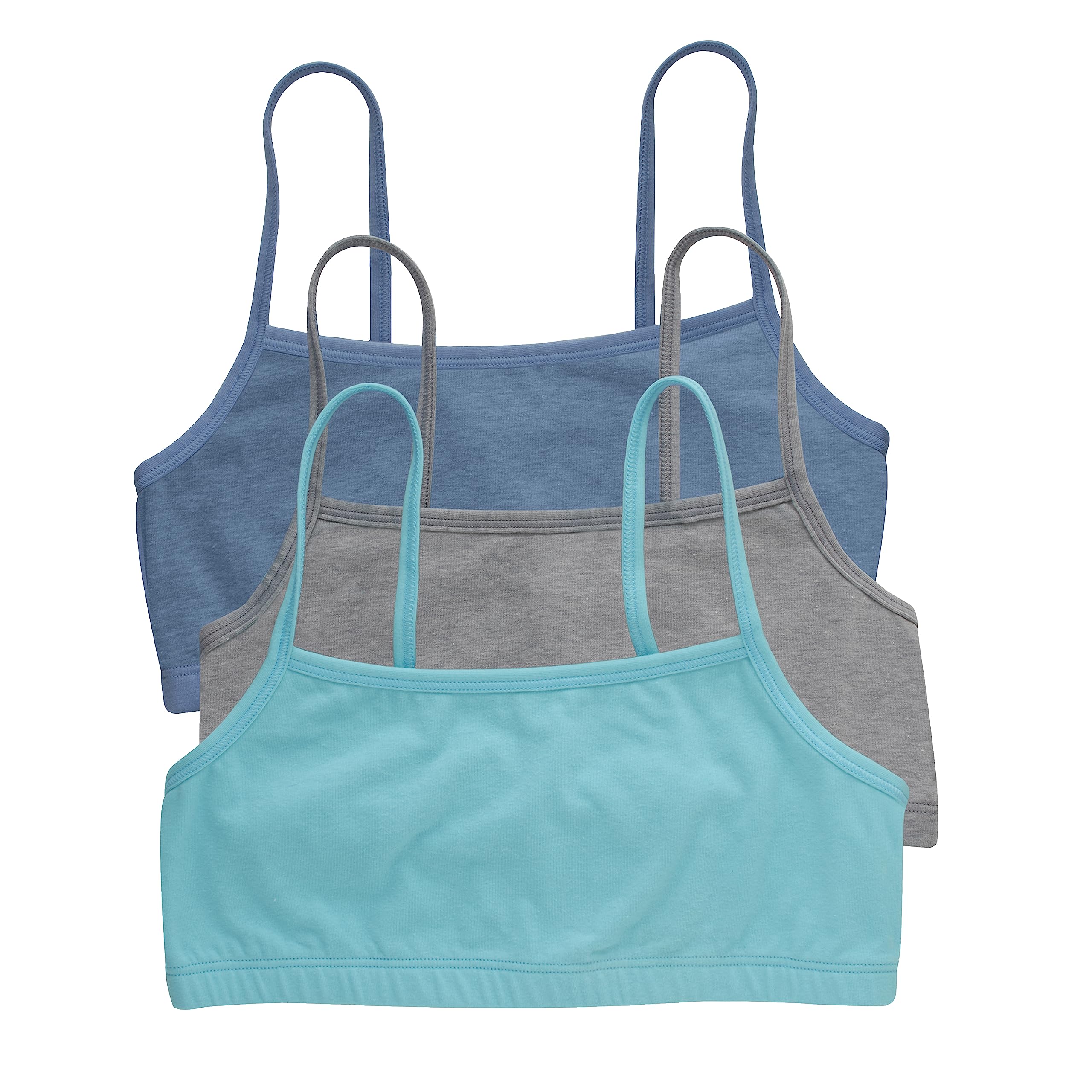 Women's String Bralette Pack, 3-Pack, Cotton Sports Bralette Bras for Women, Solid or Assorted Wireless Bras