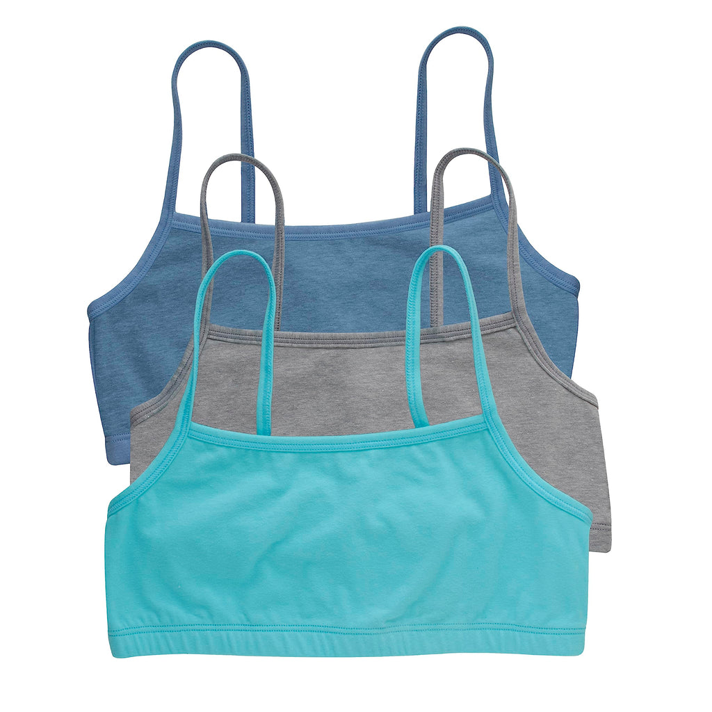 Women's String Bralette Pack, 3-Pack, Cotton Sports Bralette Bras for Women, Solid or Assorted Wireless Bras