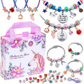 COO&KOO Charm Bracelet Making Kit, A Unicorn Girls Toy that Inspires Creativity and Imagination, Crafts for Girls Ages 8-12 with Jewelry Making Kit Perfect Gifts for 6 7 8 9 10 Girl Self-Expression!