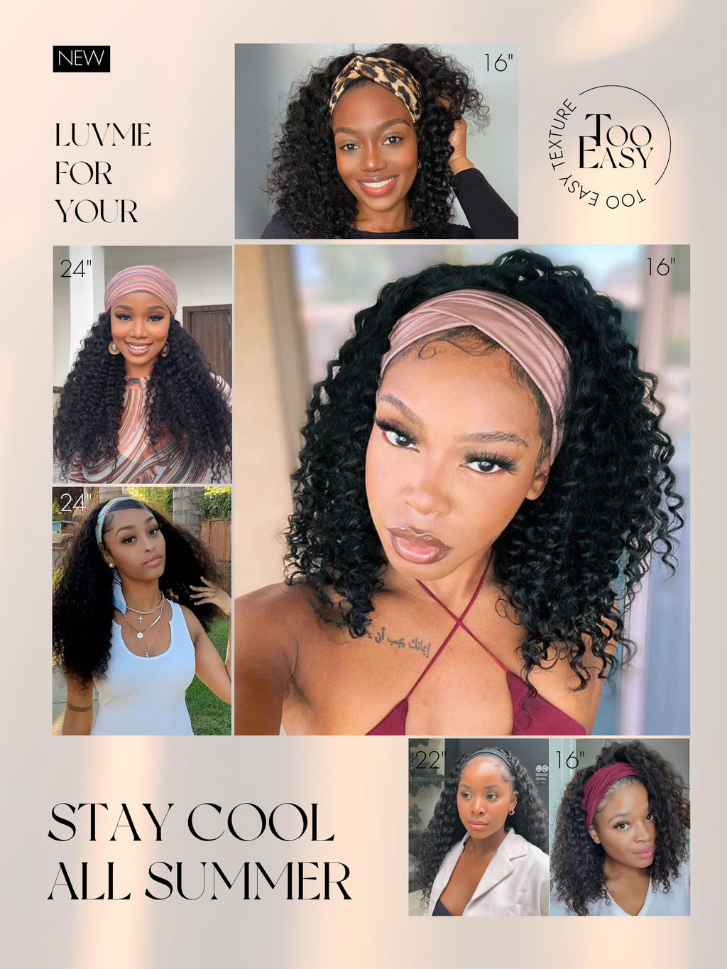 HAIR Headband Wig Human Hair Kinky Straight Drawstring Half Wig for Black Women 100% Real Human Hair Glueless None Lace Wigs Brazilian Virgin Hair Machine Made Wig 200 Density Natural Color