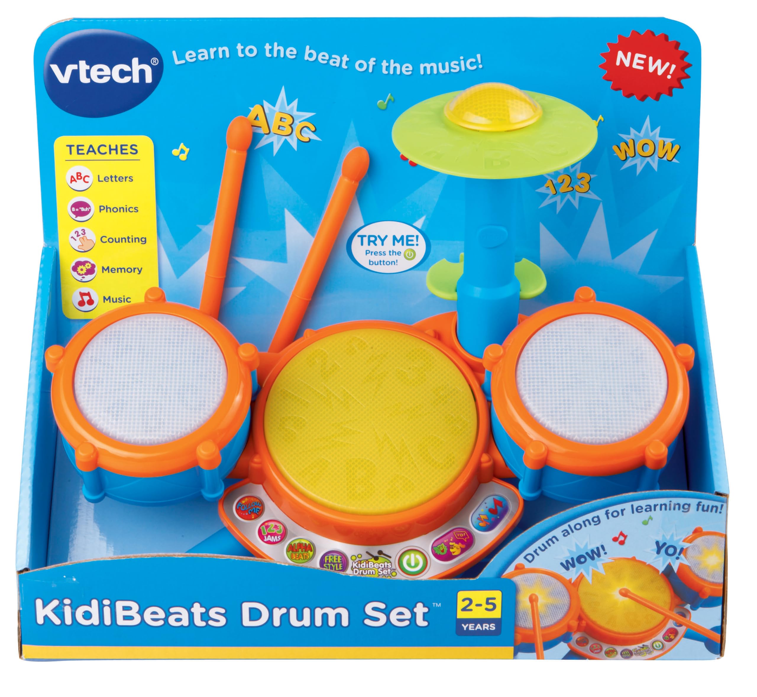 VTech KidiBeats Drum Set (Frustration Free Packaging)