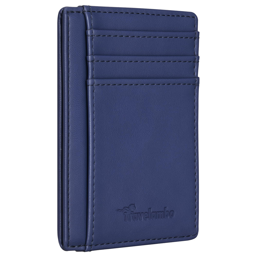 Slim Wallet Front Pocket Minimalist Leather RFID Blocking Medium Size