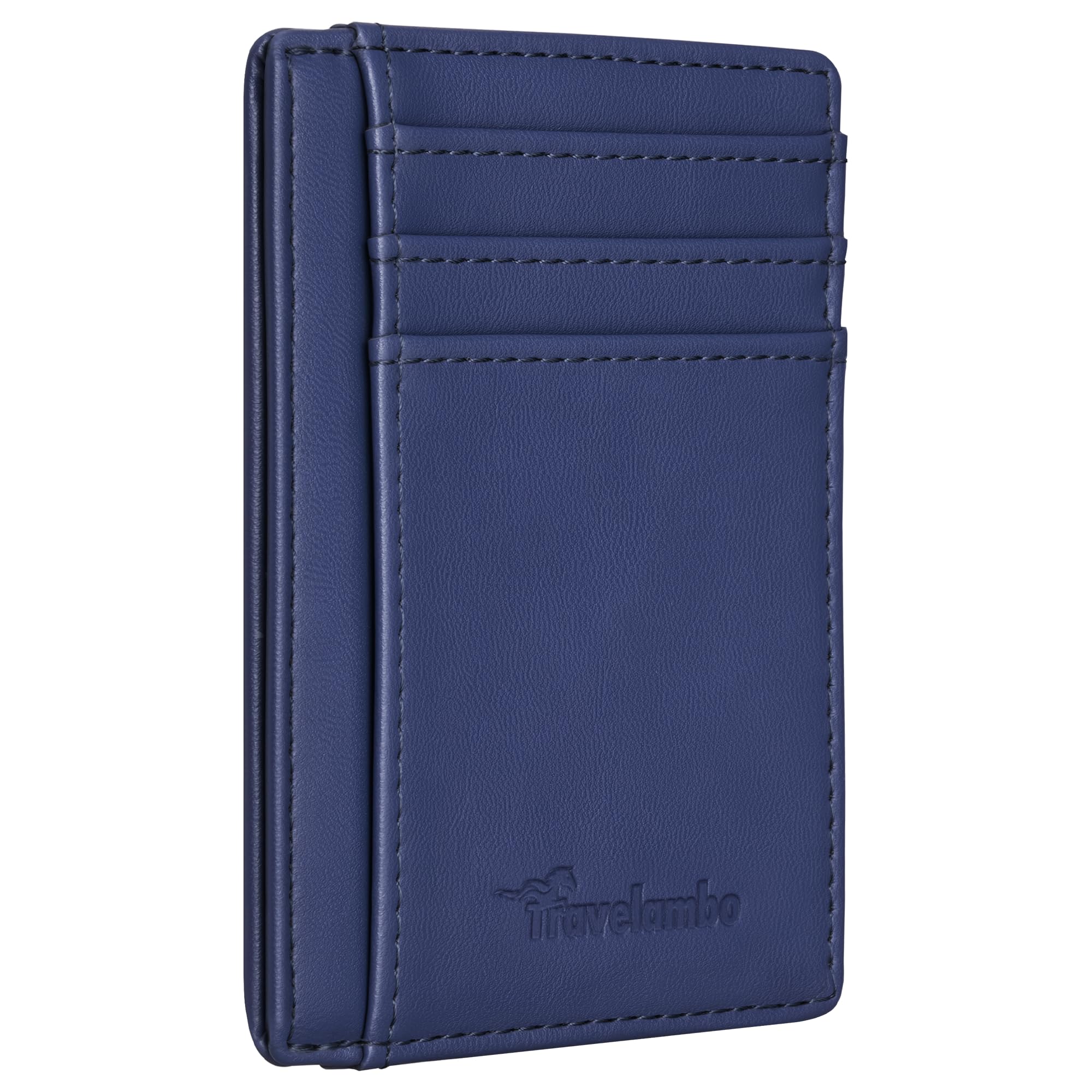 Slim Wallet Front Pocket Minimalist Leather RFID Blocking Medium Size