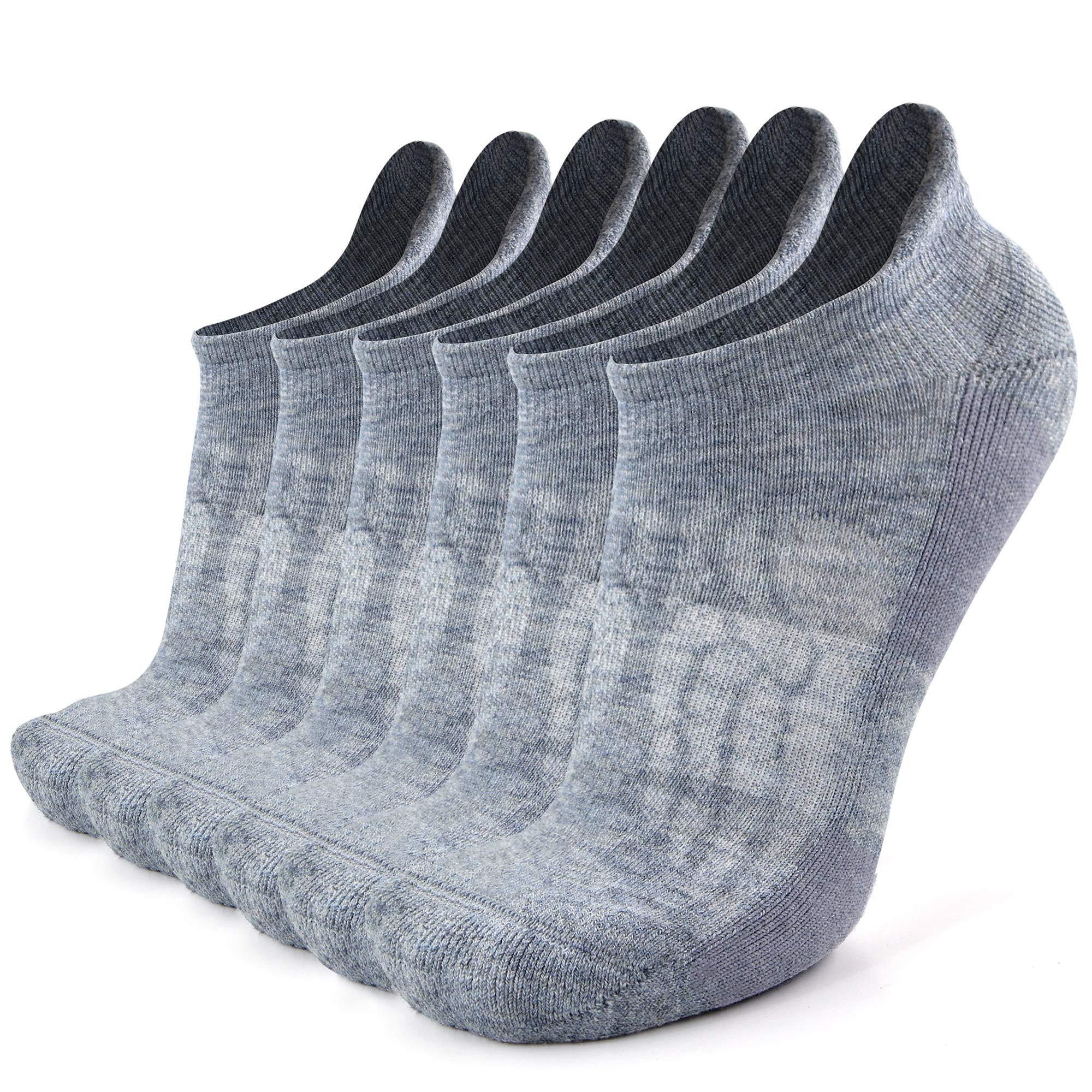 Merino Wool Compression Support Ankle Running Hiking Socks for Men Women, Soft Thick Cushion Tab Socks 3/6 Pairs