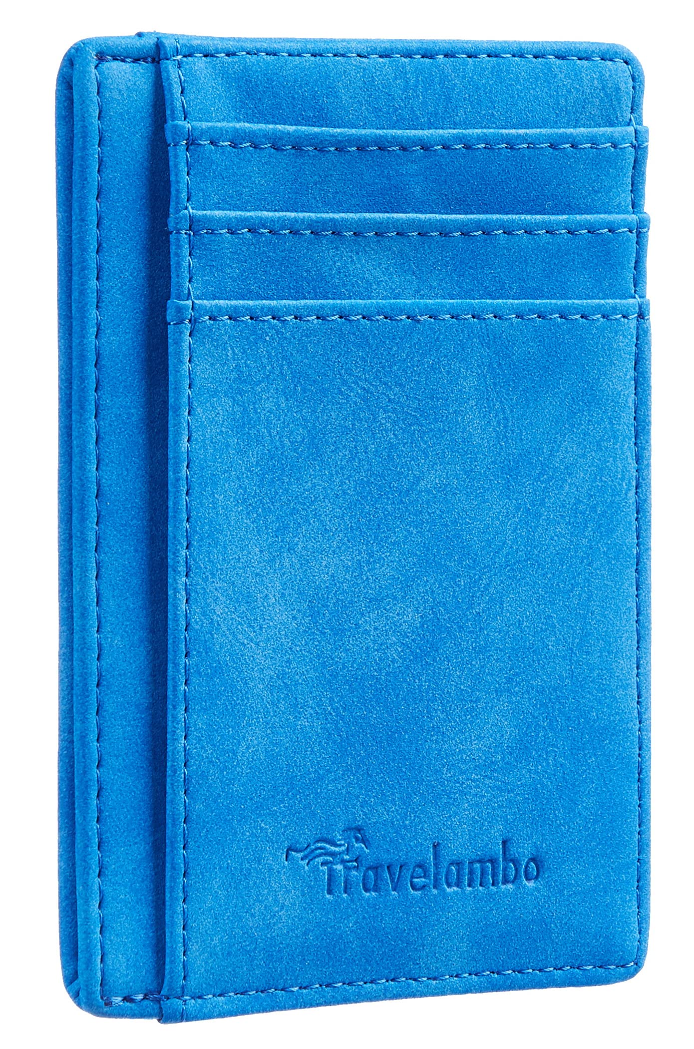 Slim Wallet Front Pocket Minimalist Leather RFID Blocking Medium Size
