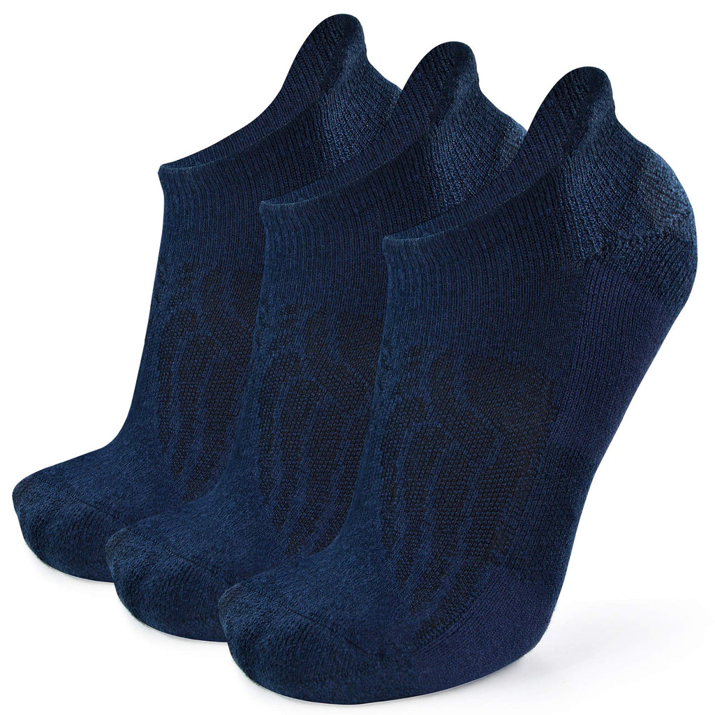 Merino Wool Compression Support Ankle Running Hiking Socks for Men Women, Soft Thick Cushion Tab Socks 3/6 Pairs