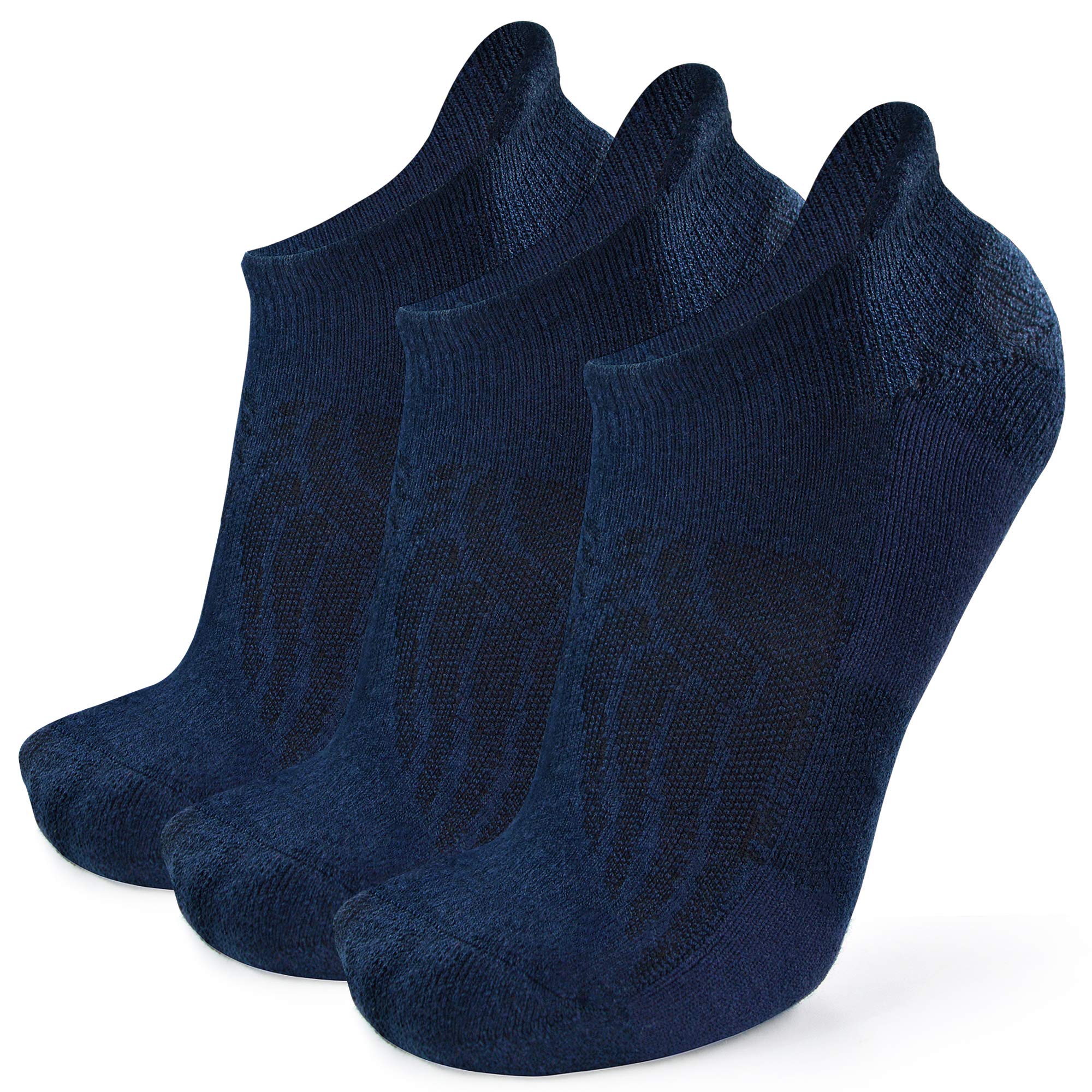 Merino Wool Compression Support Ankle Running Hiking Socks for Men Women, Soft Thick Cushion Tab Socks 3/6 Pairs