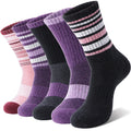 Merino Wool Hiking Socks for Women Thermal Winter Warm Boot Work Cushion Socks 5 Pairs