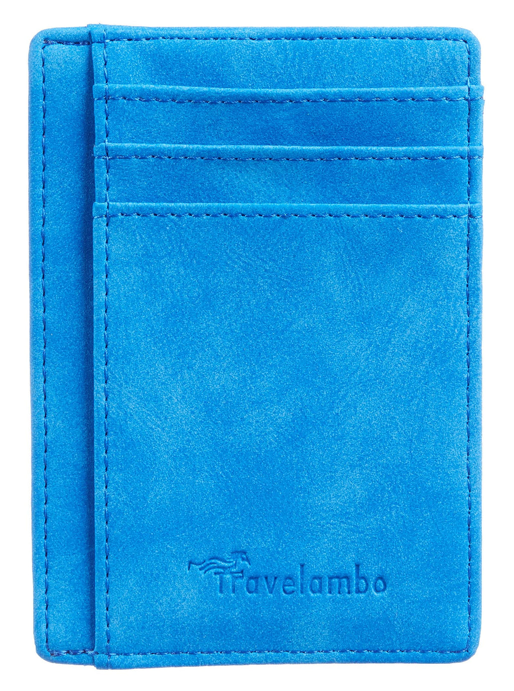 Slim Wallet Front Pocket Minimalist Leather RFID Blocking Medium Size