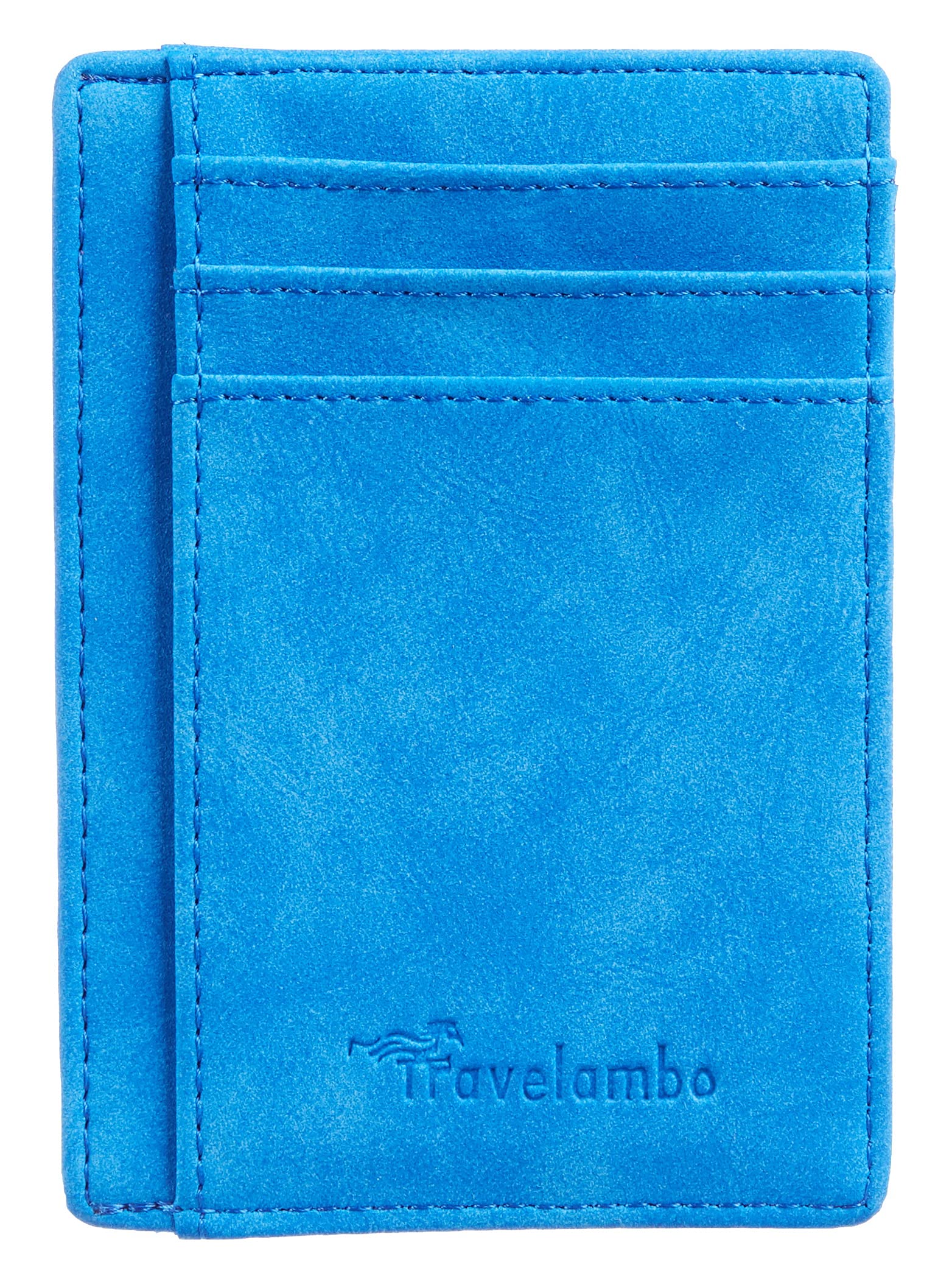 Slim Wallet Front Pocket Minimalist Leather RFID Blocking Medium Size