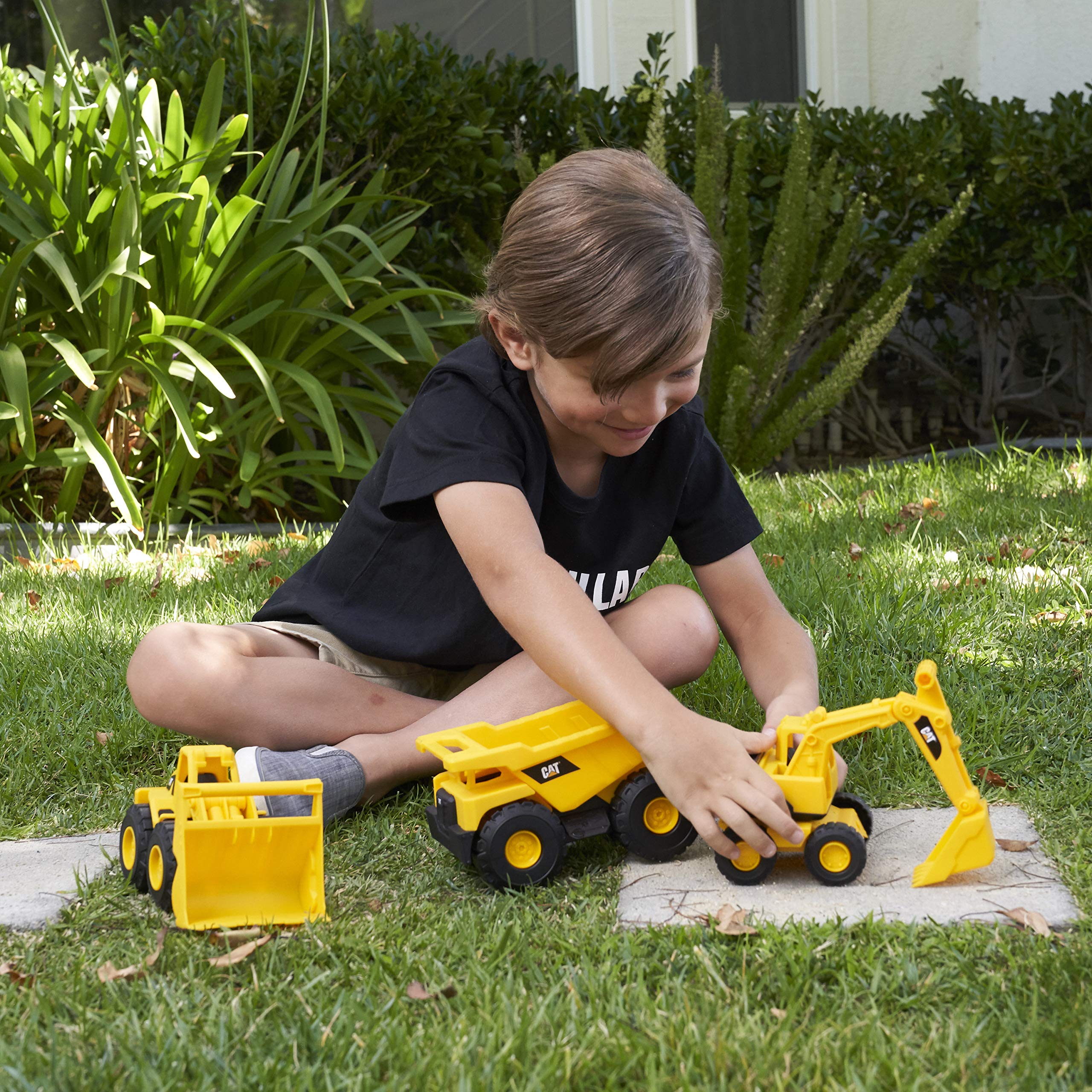 Cat Construction 7" Dump Truck, Loader & Excavator toys Combo Pack