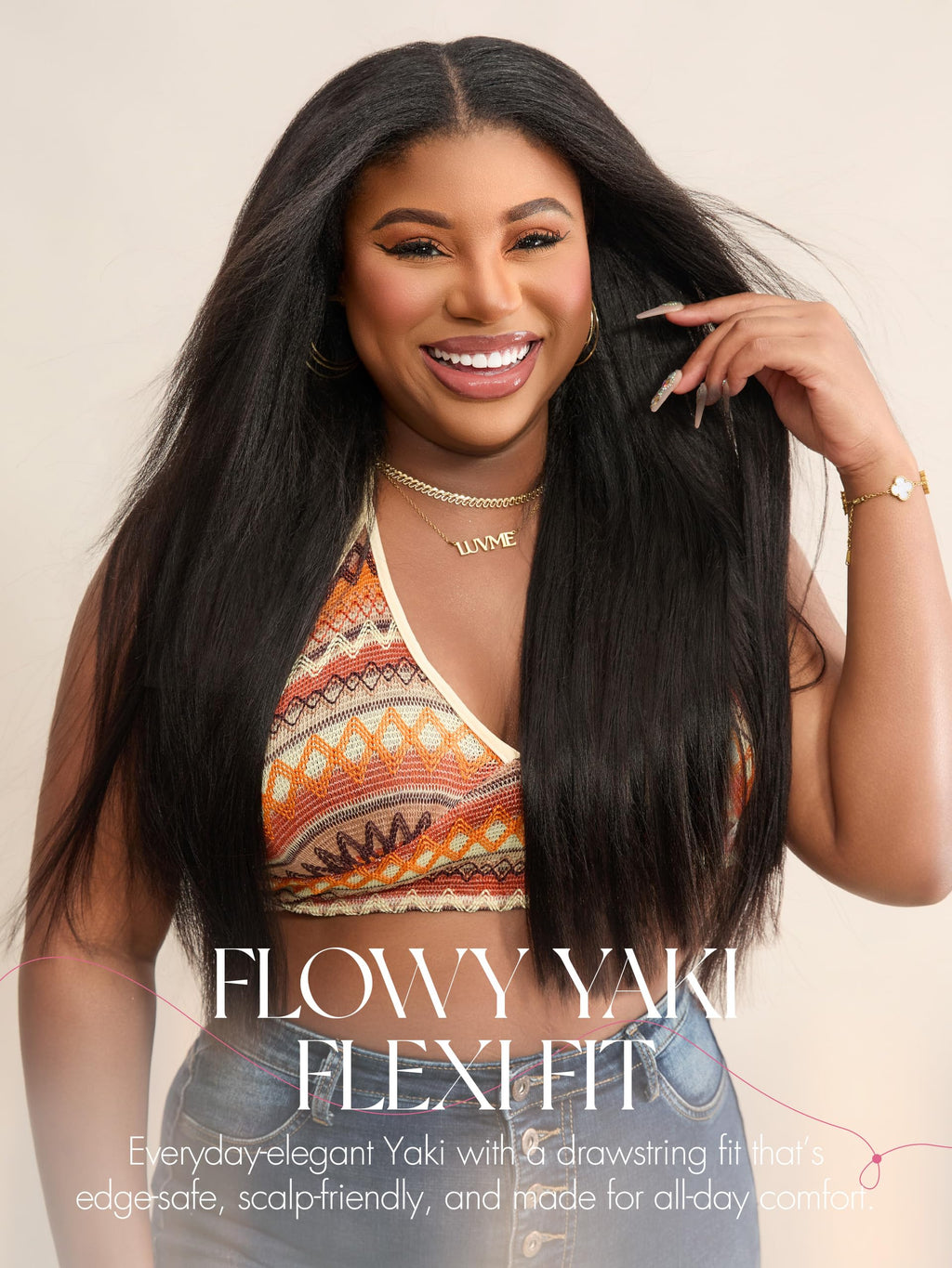 Half Wig Kinky Curly Flexi-Fit Invisi 3 in 1 Wigs Flip Drawstring Wig 200% Density Glueless Wigs 100% Human Hair Natural Black Ready to Go Headband Wig for Women 18 Inches