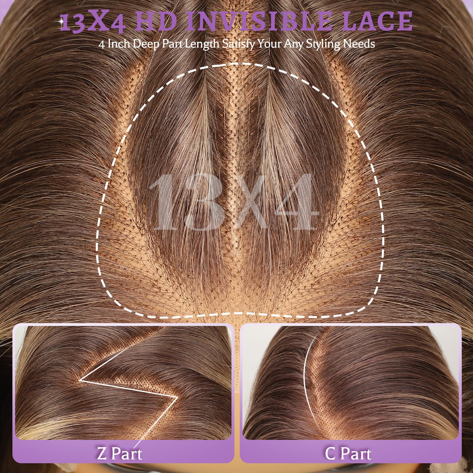 13x4 HD Lace Front Glueless Wigs for Women Black Long Layered Wave Wig Natural Hairline Heat Resistant Synthetic for Daily Use Beginner Friendly 26 Inch