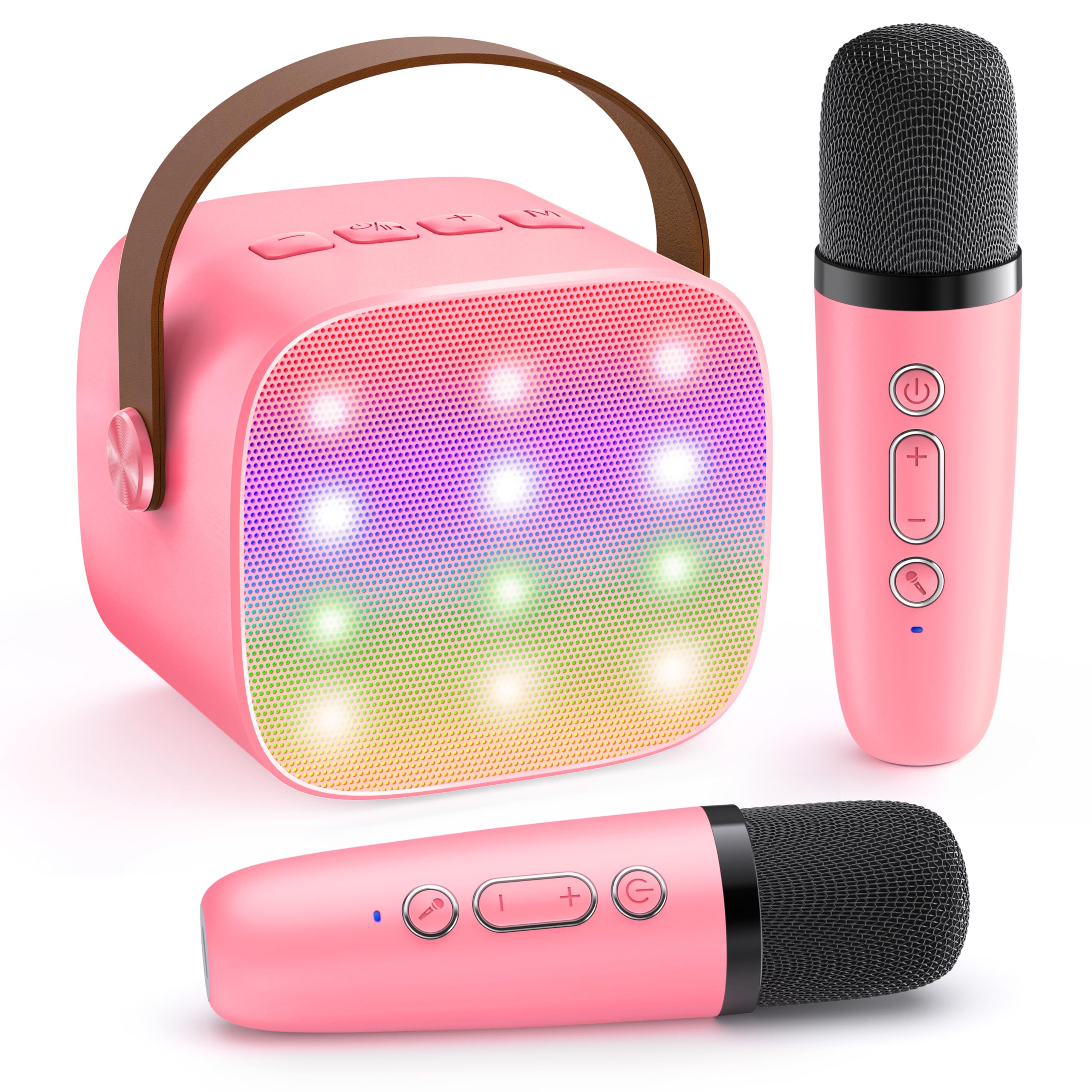 YLL Karaoke Machine for Kids, Portable Mini Speaker with 2 Wireless Microphones, TOP Kids Gifts for Girls Ages 3, 4, 5, 6, 7, 8, 9, 10+ Years Old, 4-12th Birthday Singing Present Toy Party (Purple)