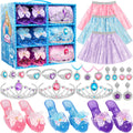 LJZJ Princess Dress Up Toys & Jewelry Boutique, Girls Role Play Gift for 3+ Year Old Girl Toddler B-Day Party Favors