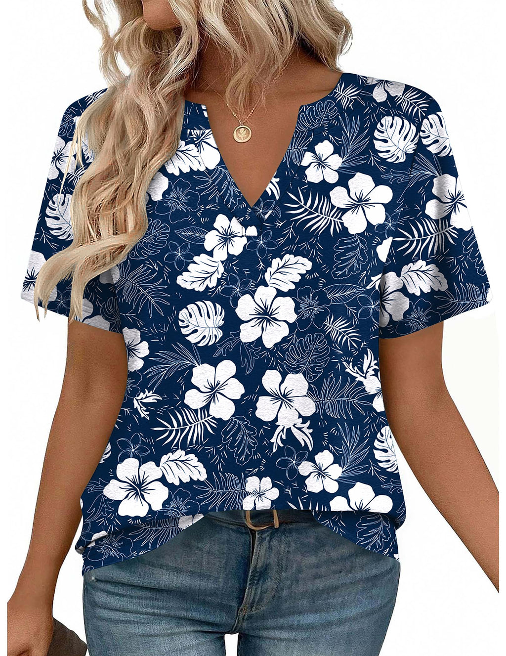 Zeagoo Womens Tops Short Sleeve V Neck Tee Shirts Cute Dressy Casual Clothing Business Work Blouse