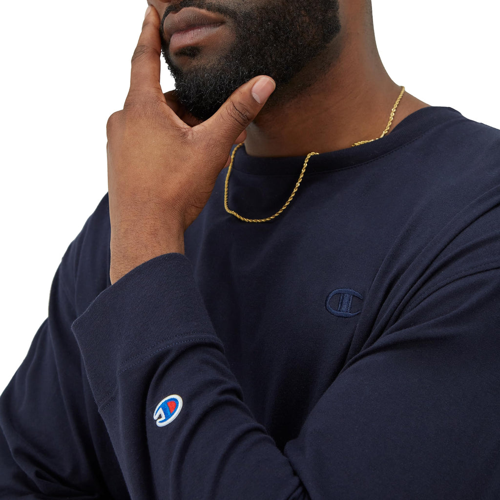Men's Classic Long Sleeve T-Shirt, Standard Fit, Script & C Logo, Available in Regular and Big & Tall