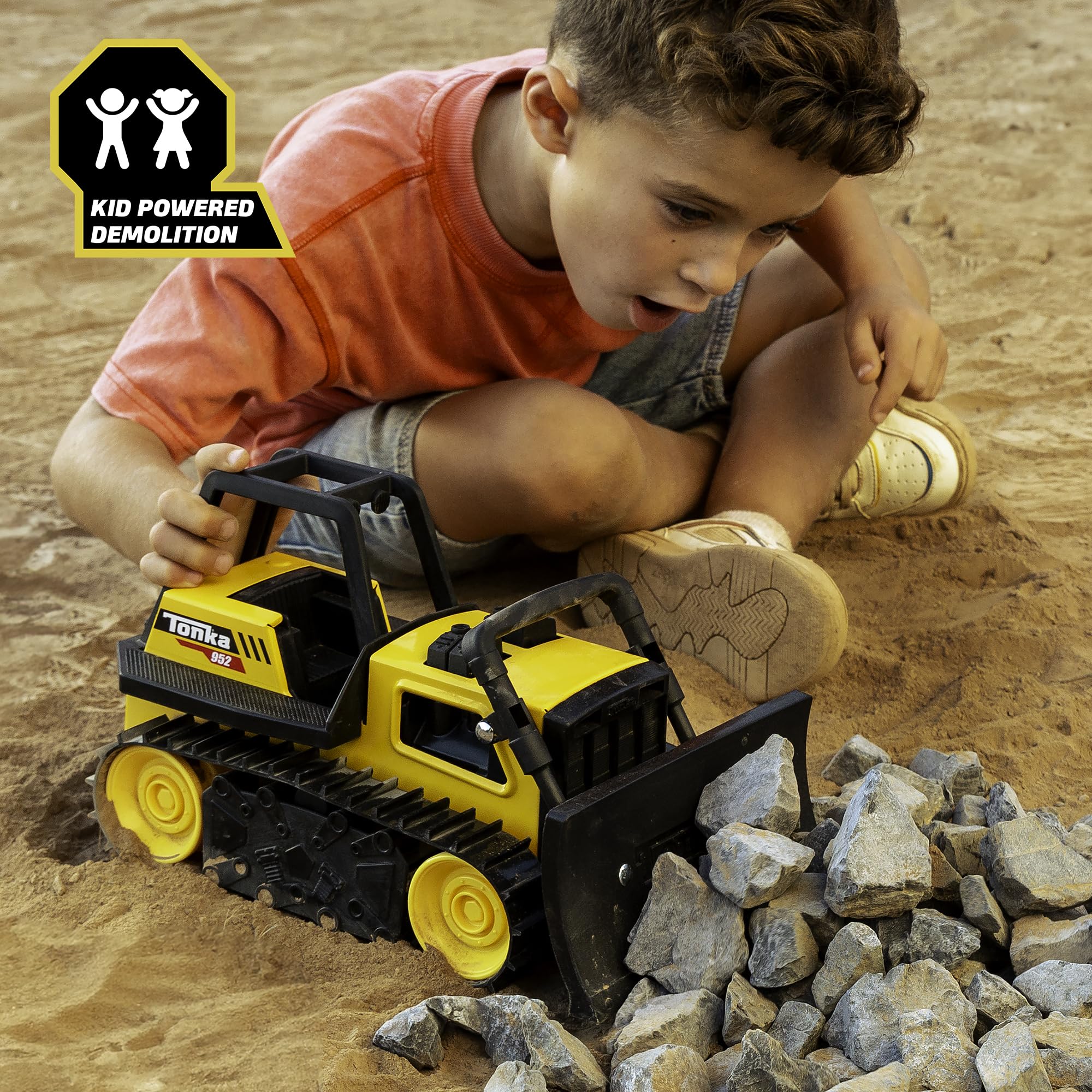 Tonka Steel Classics 4x4 Pickup Truck - Made with Steel & Sturdy Plastic, Yellow Toy Construction Truck, Boys and Girls, Kids, Toddlers, Ages 3+
