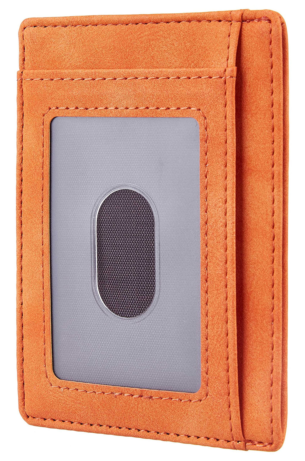 Slim Wallet Front Pocket Minimalist Leather RFID Blocking Medium Size