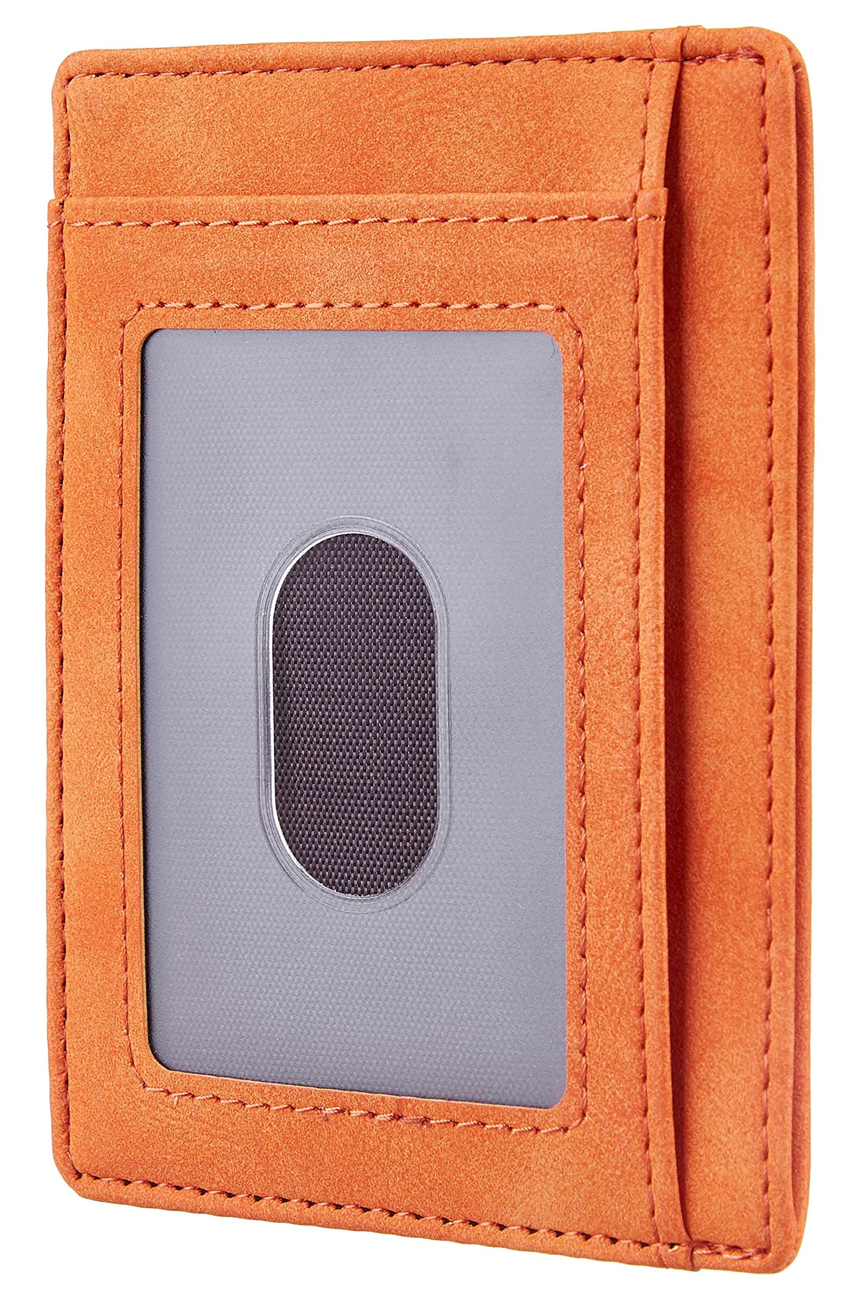 Slim Wallet Front Pocket Minimalist Leather RFID Blocking Medium Size