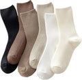 Womens Cute Crew Socks Casual Athletic Aesthetic Socks Neutral Cotton Socks for Women Granola Girls Clothes