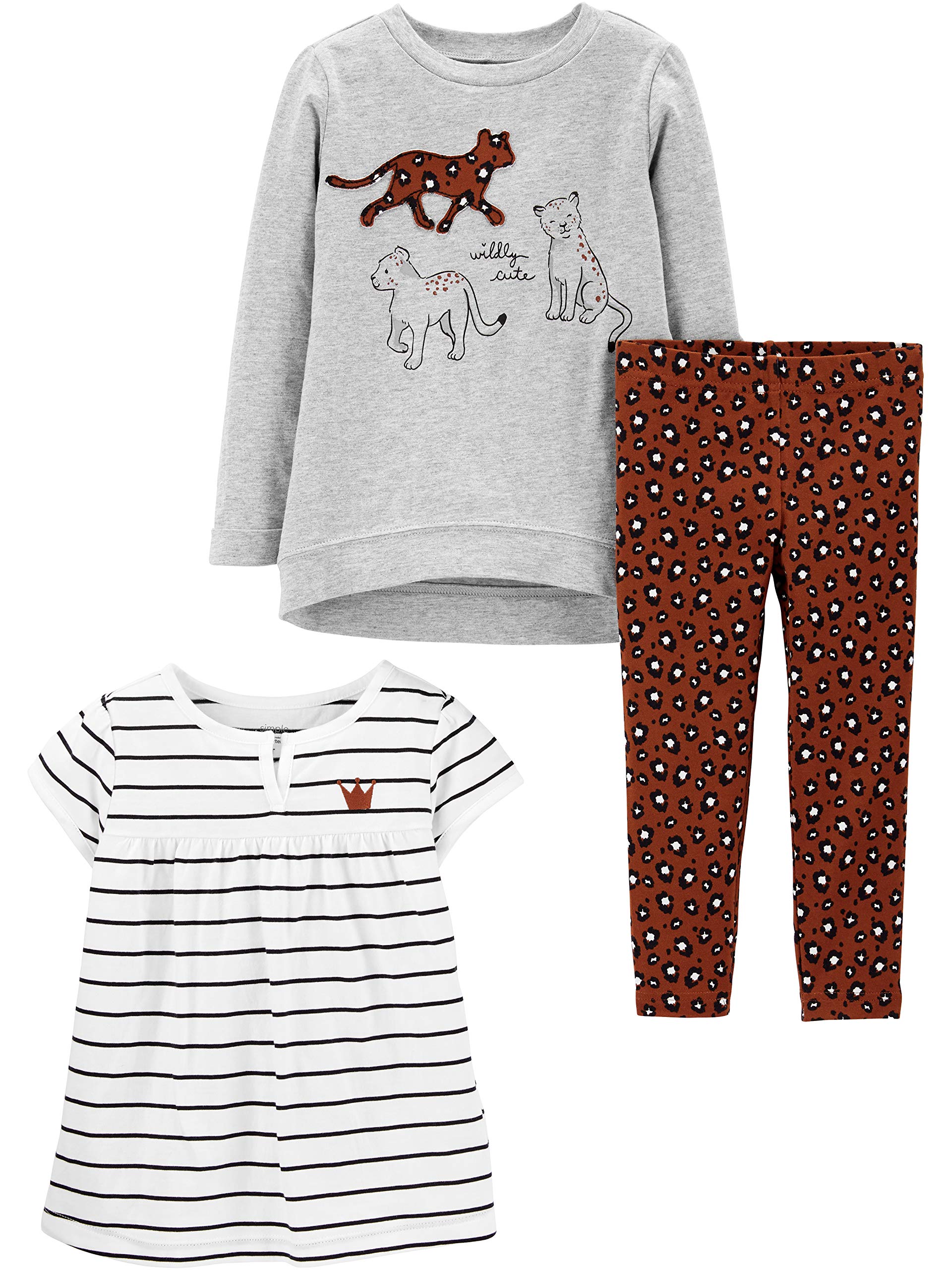 Simple Joys by Carter's Baby Girls' 3-piece Playwear Set