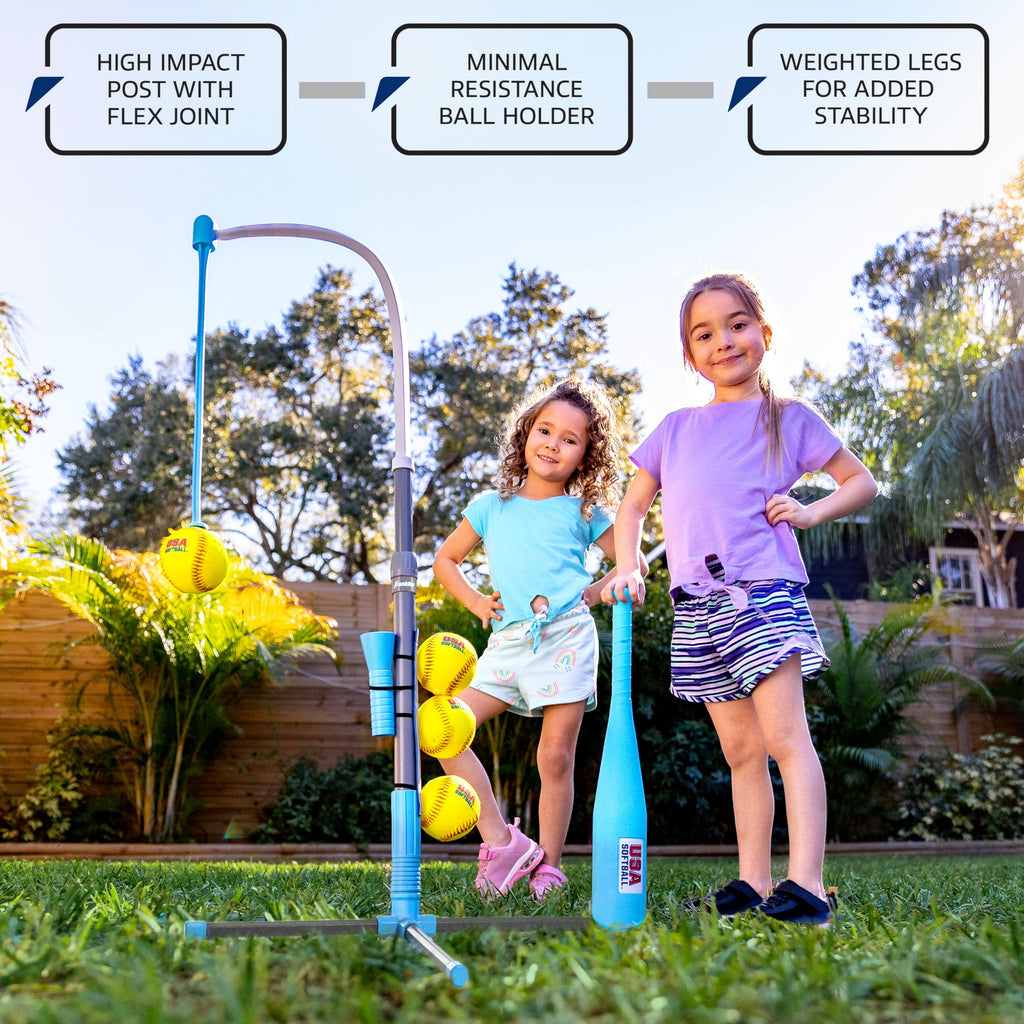 Franklin Sports Grow-with-Me Kids Baseball Batting Tee + Stand Set for Youth + Toddlers - Youth Baseball, Softball + Teeball Hitting Tee Set for Boys + Girls