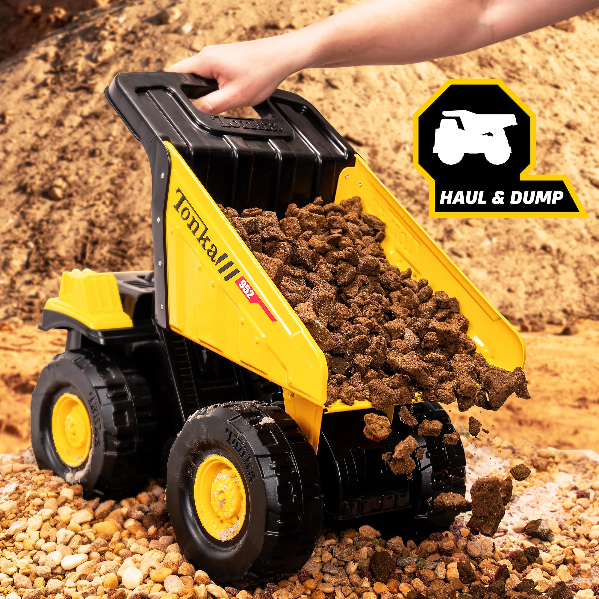 Tonka Steel Classics 4x4 Pickup Truck - Made with Steel & Sturdy Plastic, Yellow Toy Construction Truck, Boys and Girls, Kids, Toddlers, Ages 3+