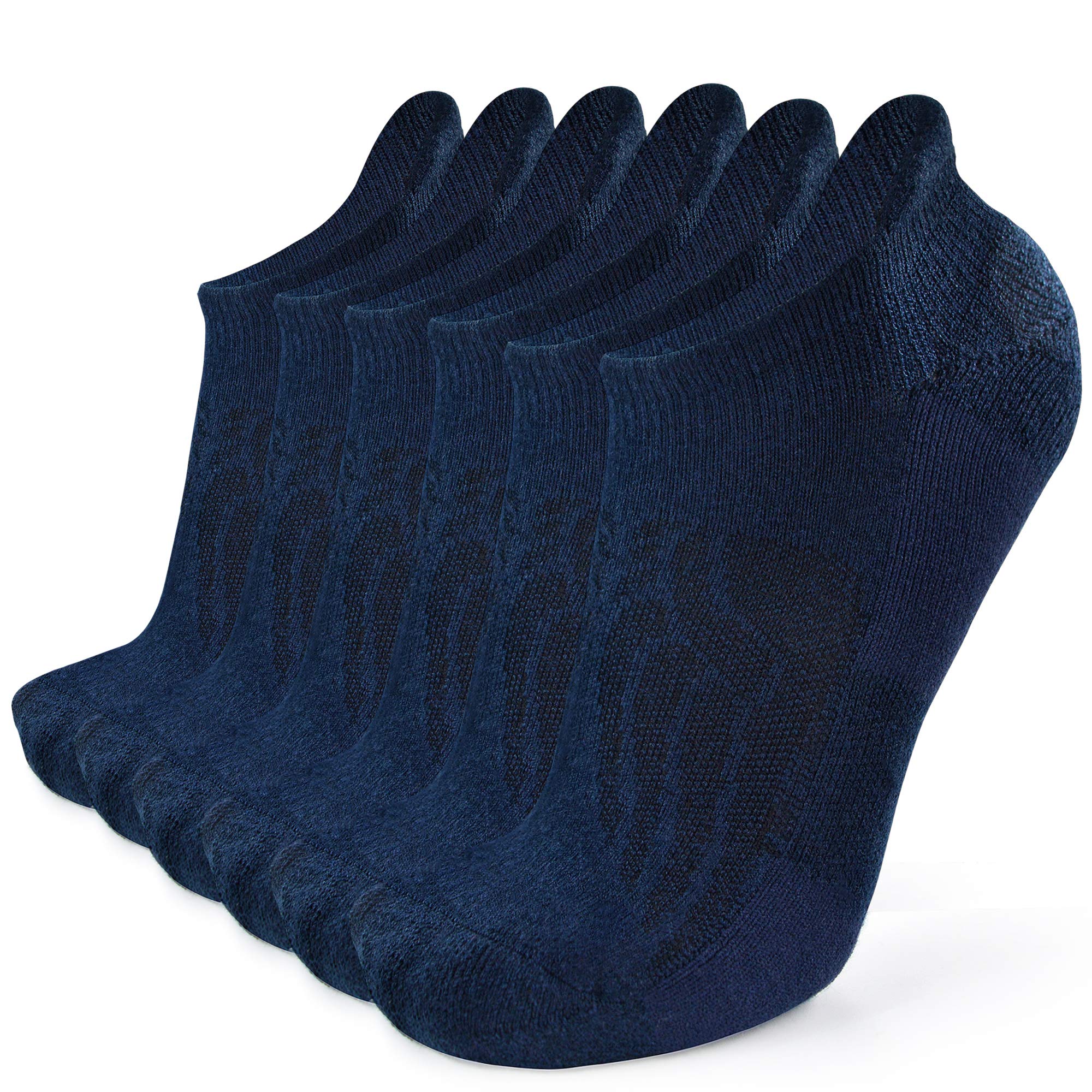 Merino Wool Compression Support Ankle Running Hiking Socks for Men Women, Soft Thick Cushion Tab Socks 3/6 Pairs