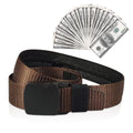 Realistic Belt Diversion Safe - Discreet Brown Belt with a Secret compartment to Stash Money, Jewelry, or Pills