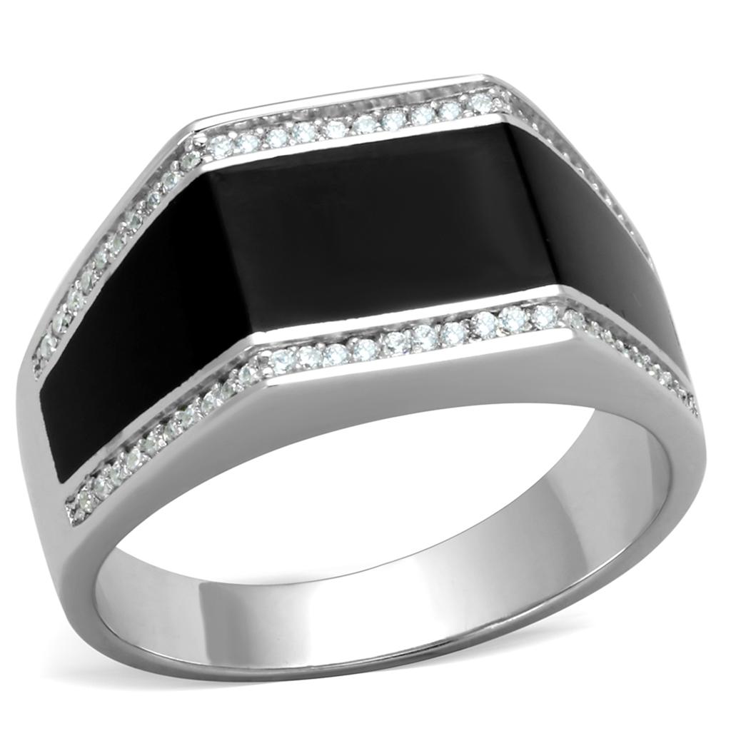 VacationGrabs Rhodium 925 Sterling Silver Ring for Men
