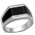 VacationGrabs Rhodium 925 Sterling Silver Ring for Men