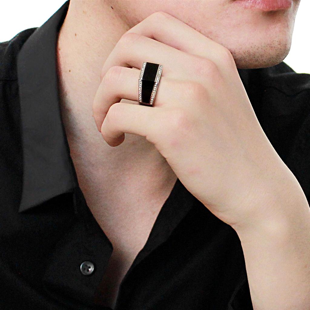 VacationGrabs Rhodium 925 Sterling Silver Ring for Men