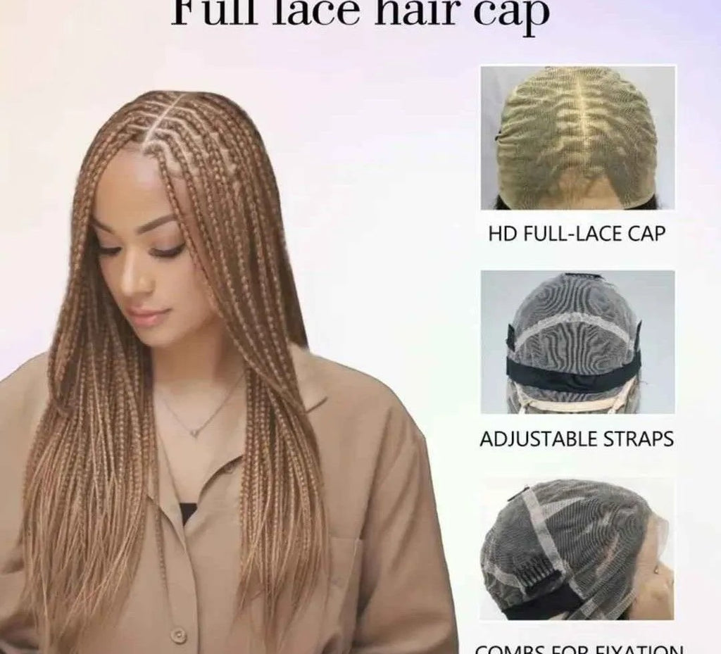 HD Transparent Lace Frontal Wig with Ombre Braided Styles