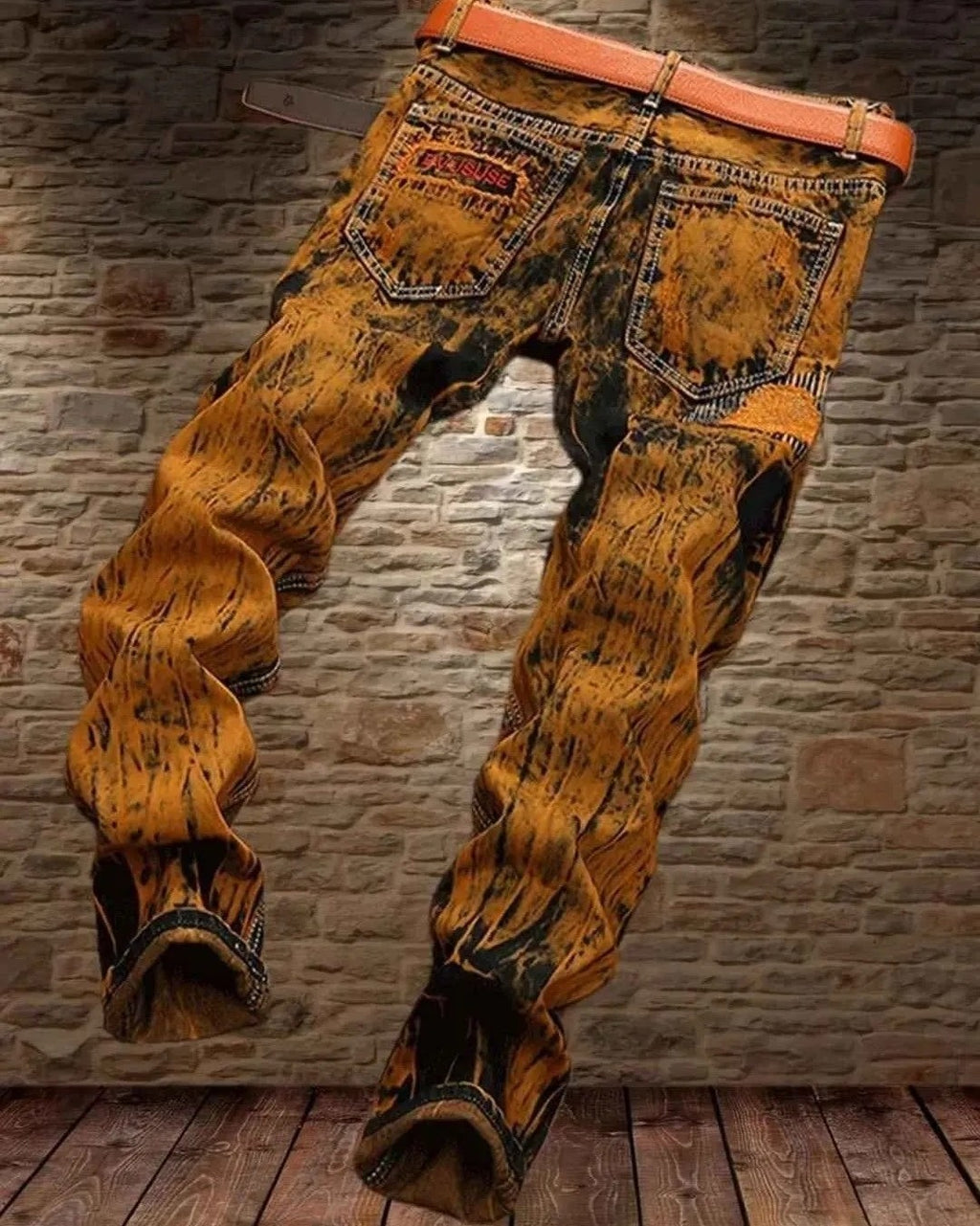 Vintage Distressed Motorcycle Jeans