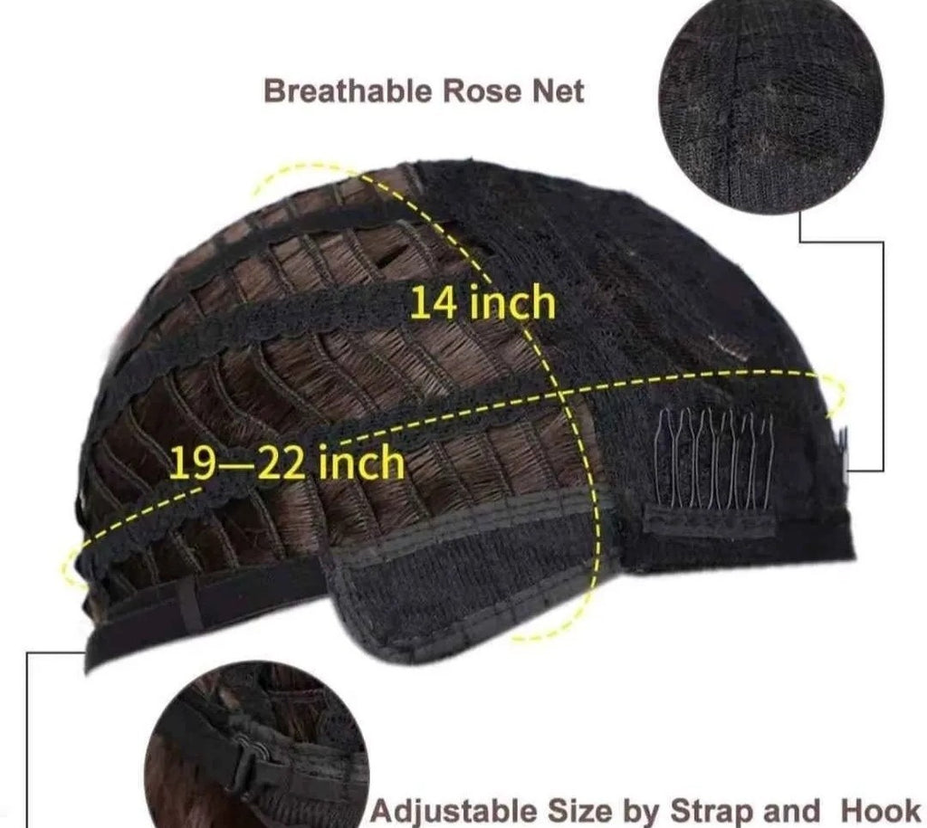 Natural brown synthetic curly wavy Bob wig
